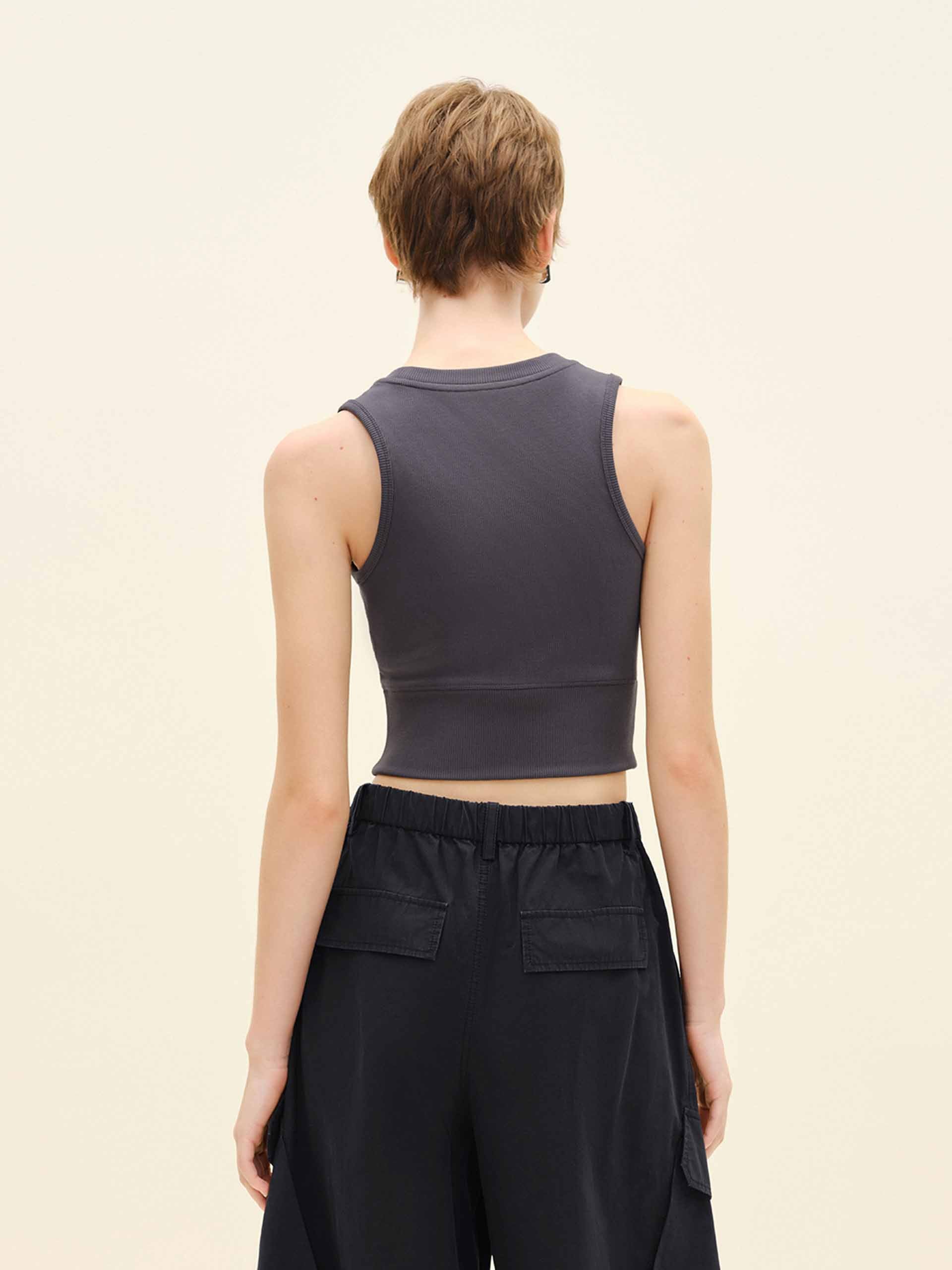 Cropped Knitted Tank Top - Image 14