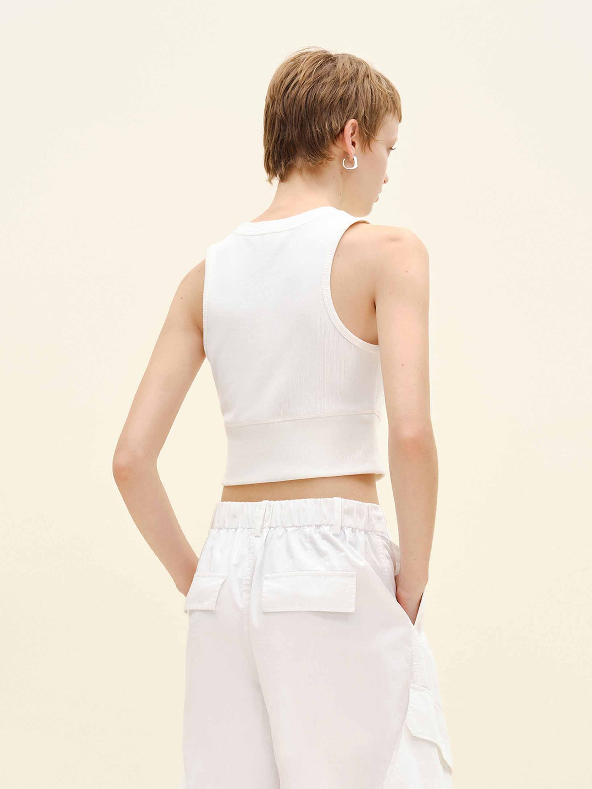 Cropped Knitted Tank Top - Image 6