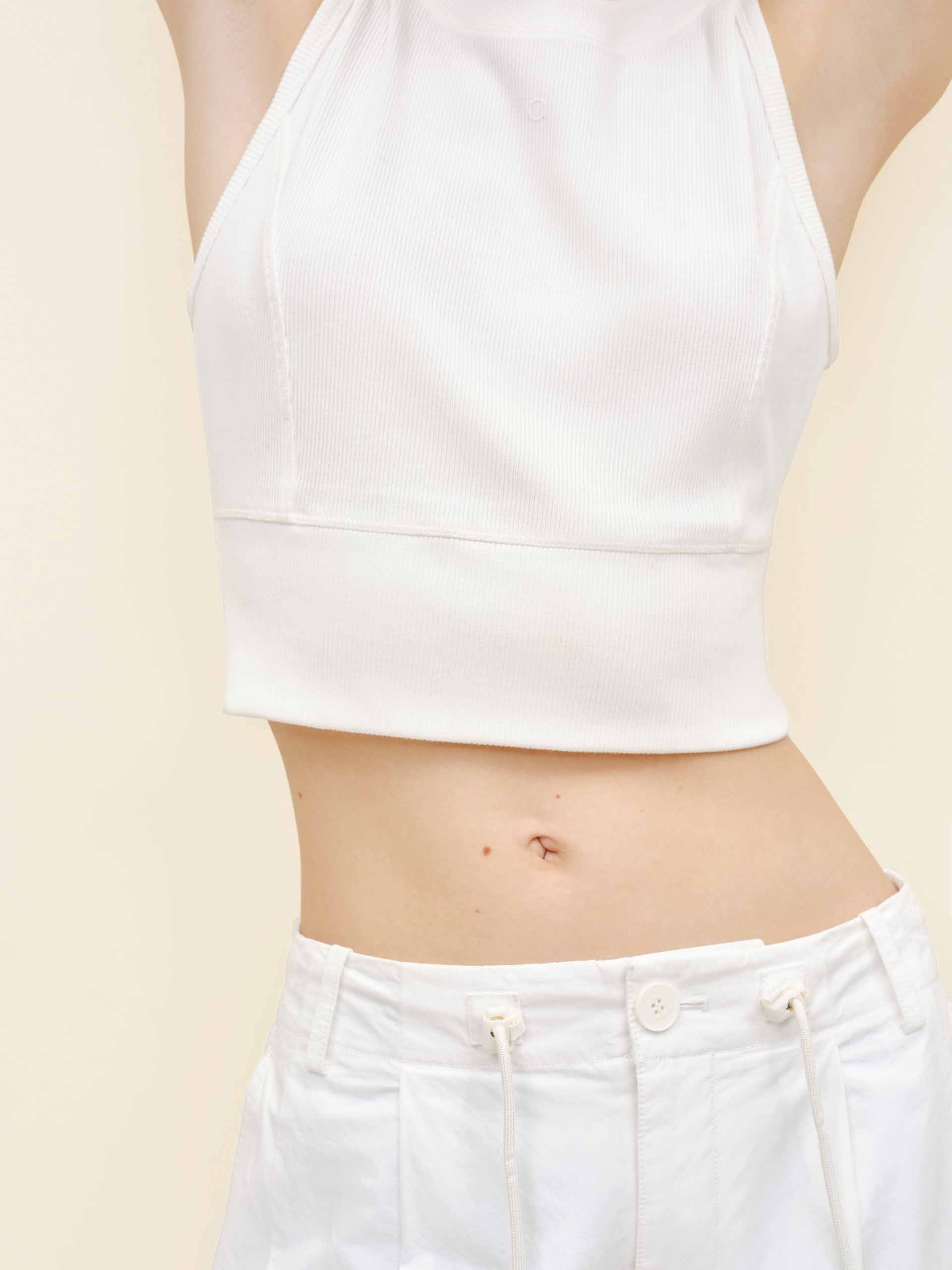 Cropped Knitted Tank Top - Image 8