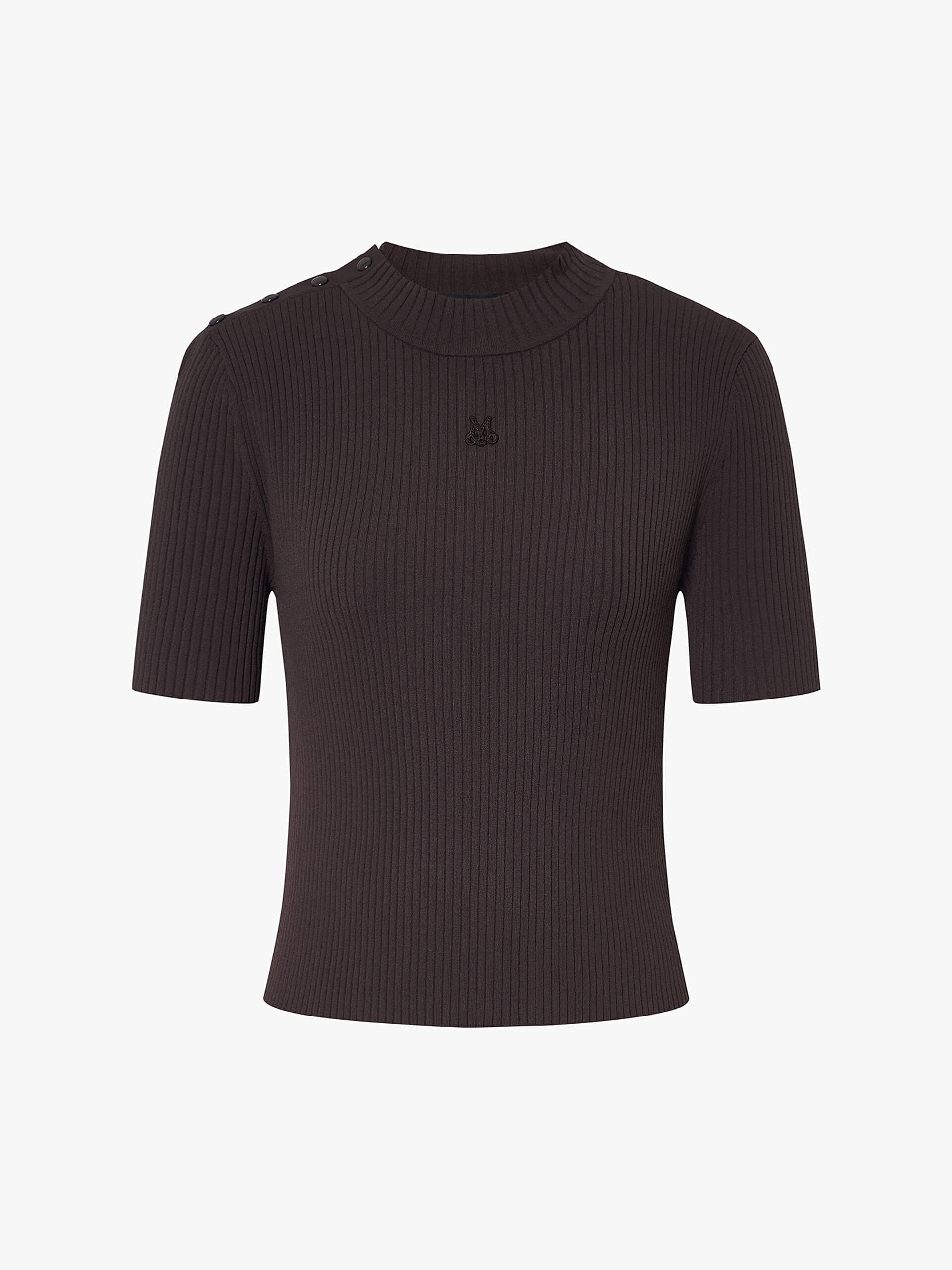 Cropped Ribbed Knit Top - Image 11