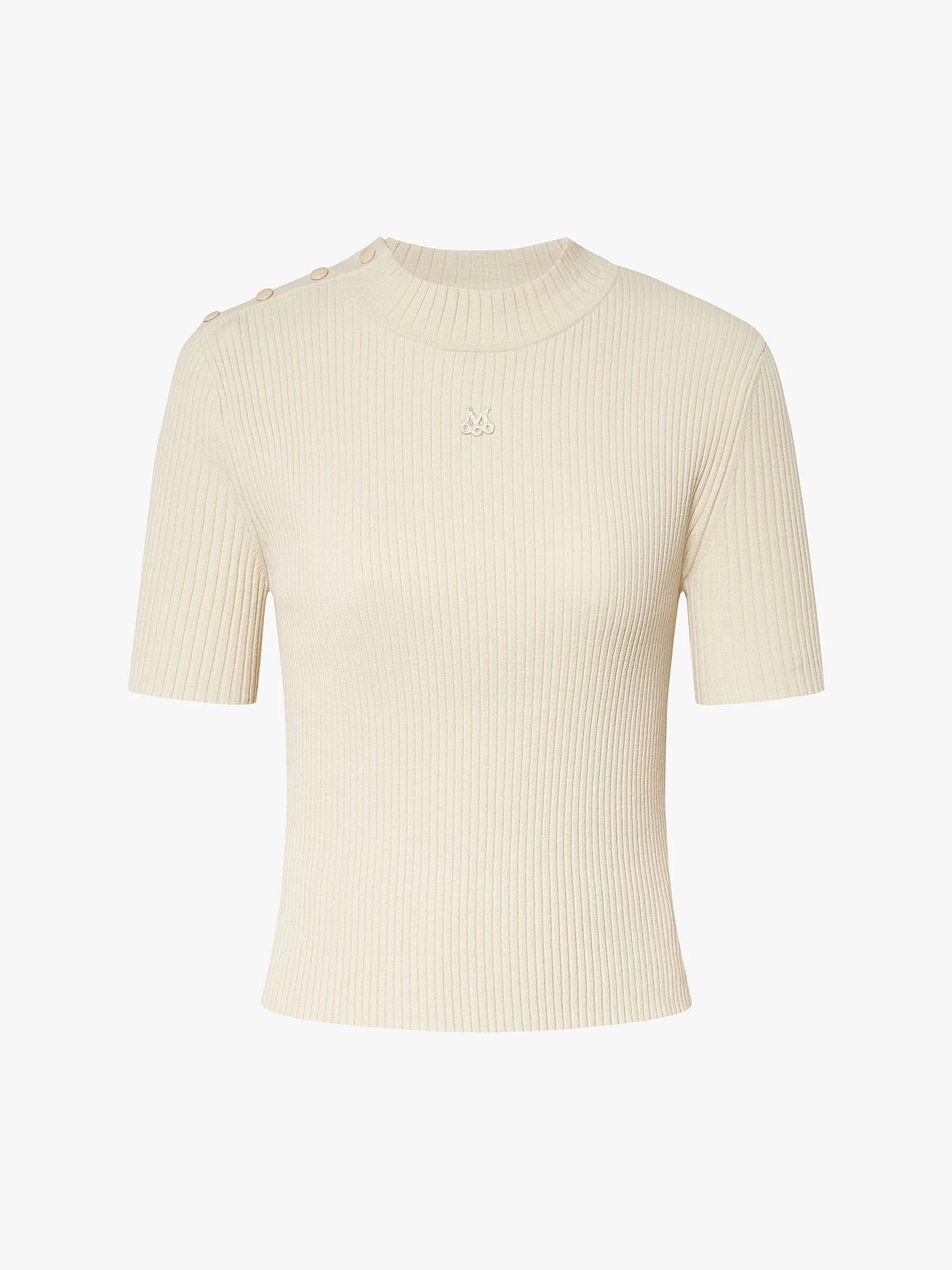 Cropped Ribbed Knit Top - Image 4