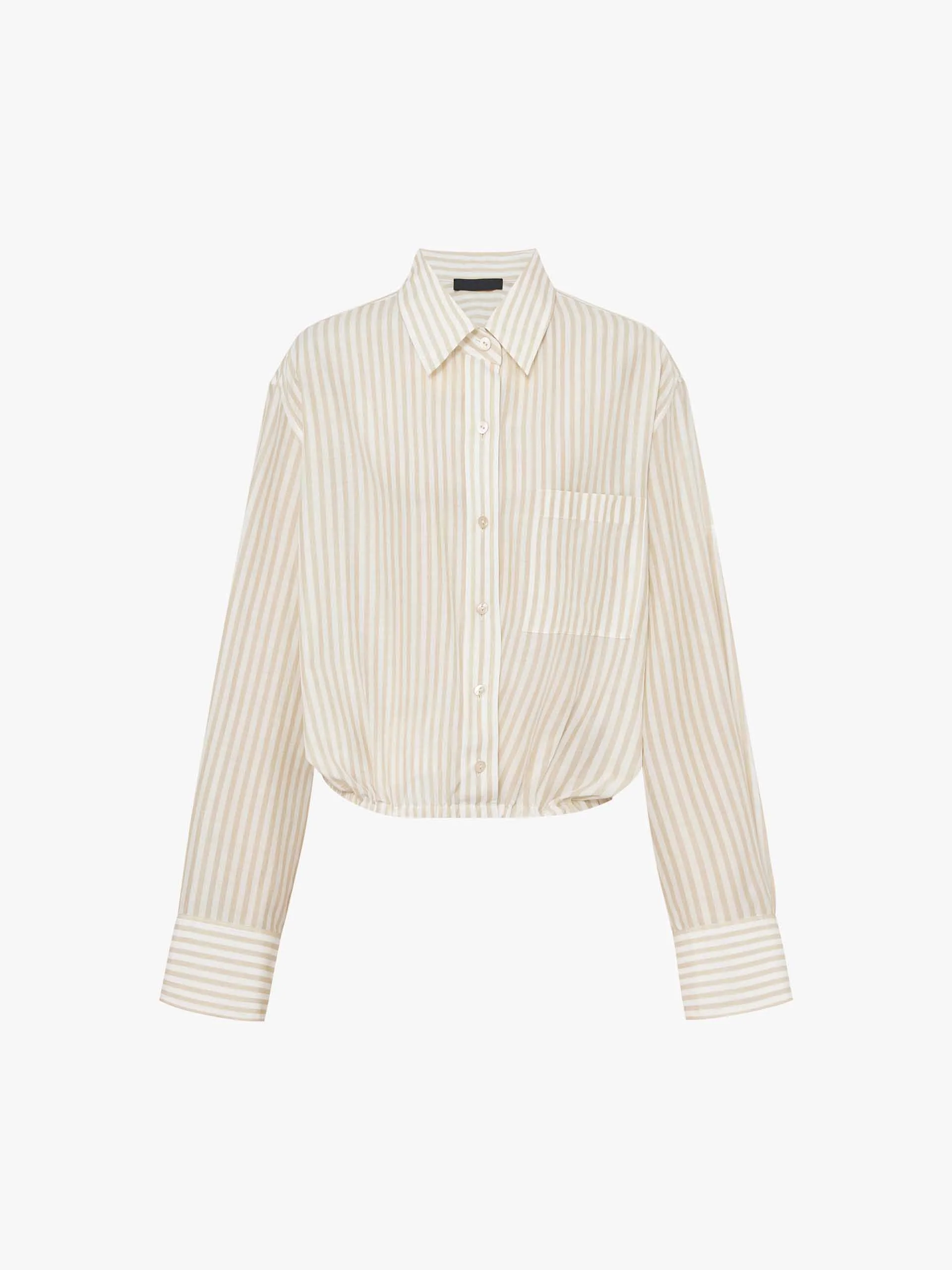 Cropped Striped Blouse - Image 5