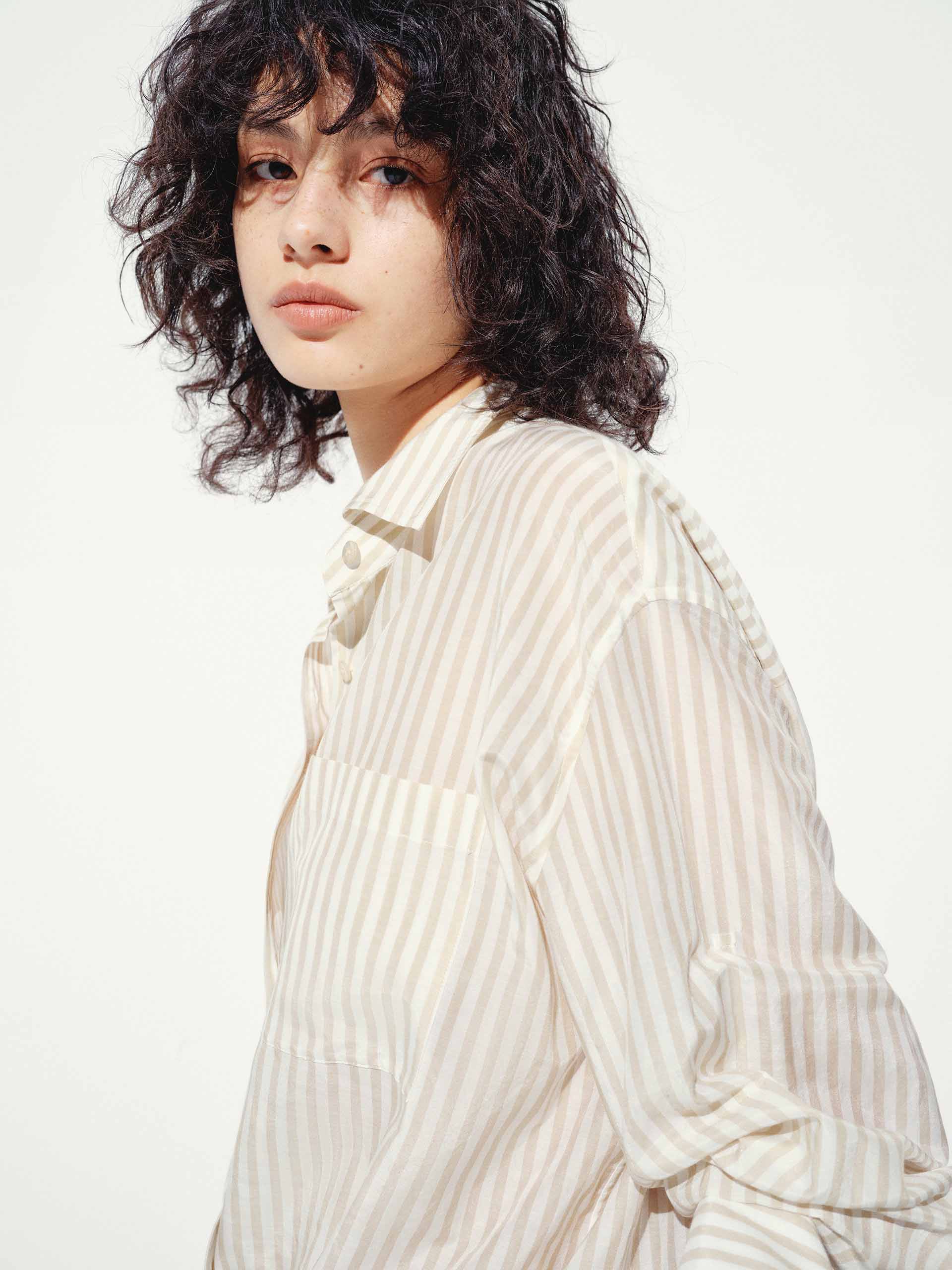 Cropped Striped Blouse - Image 8