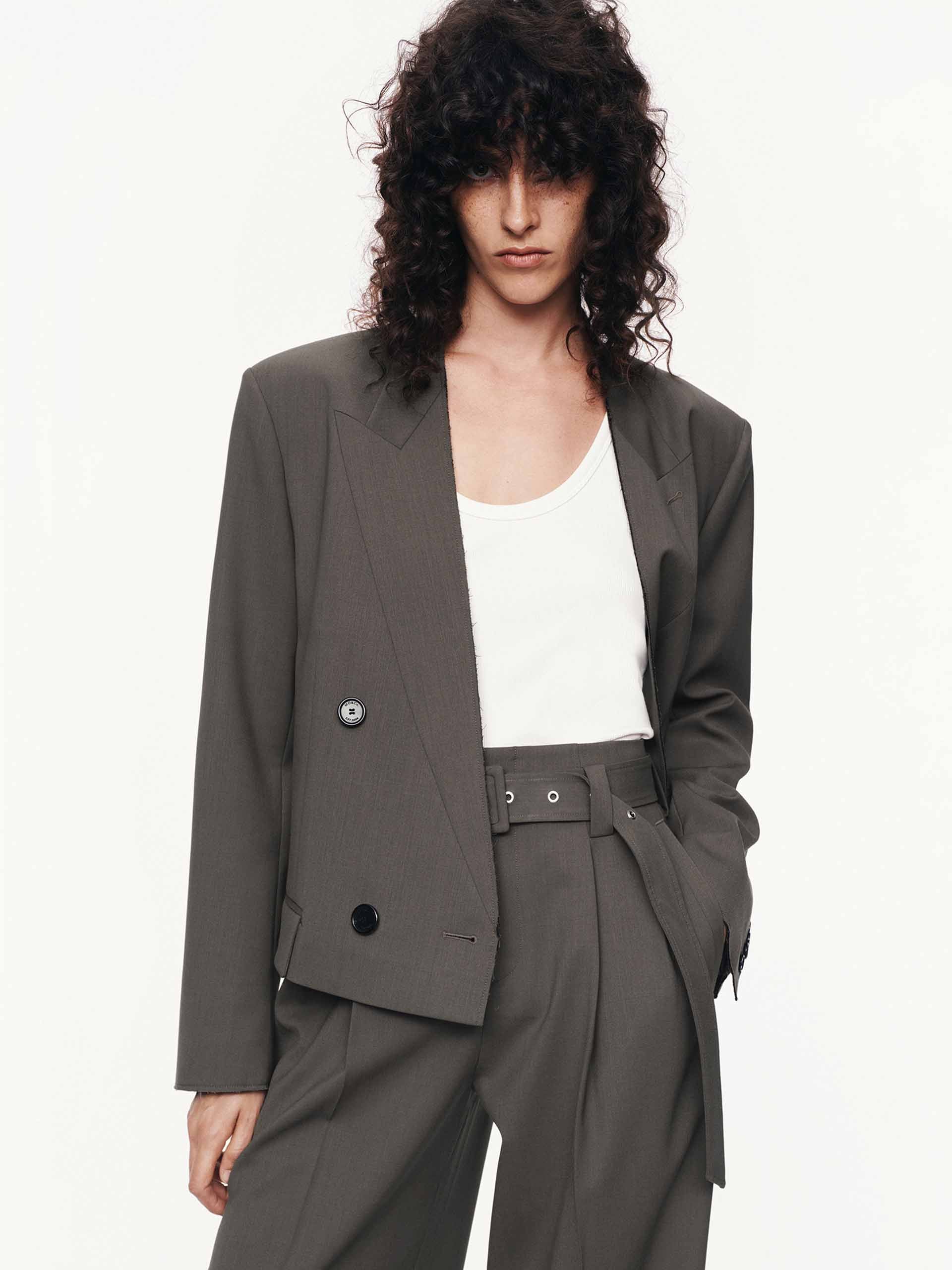 Cropped Structured Blazer