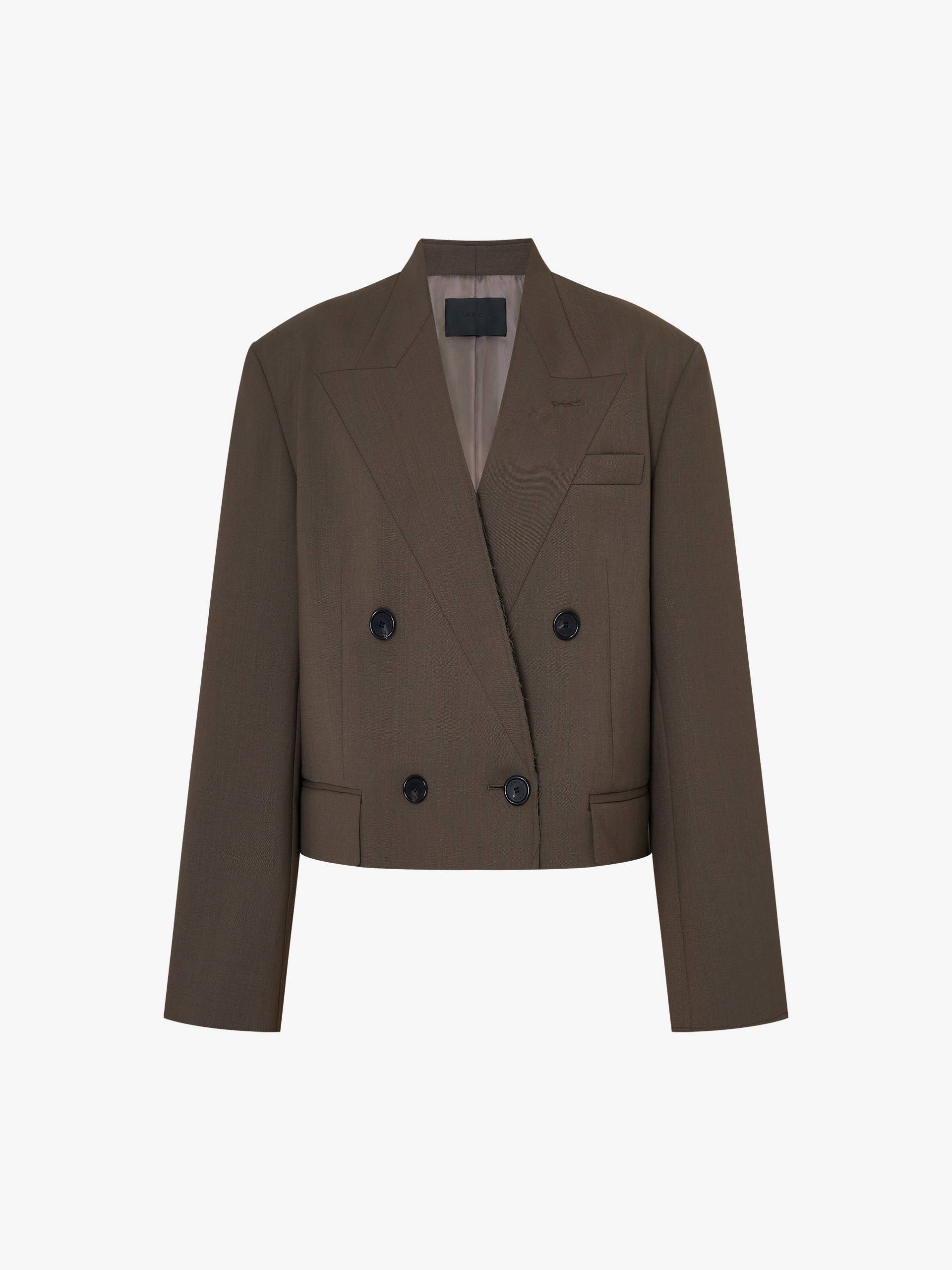 Cropped Structured Blazer - Image 5