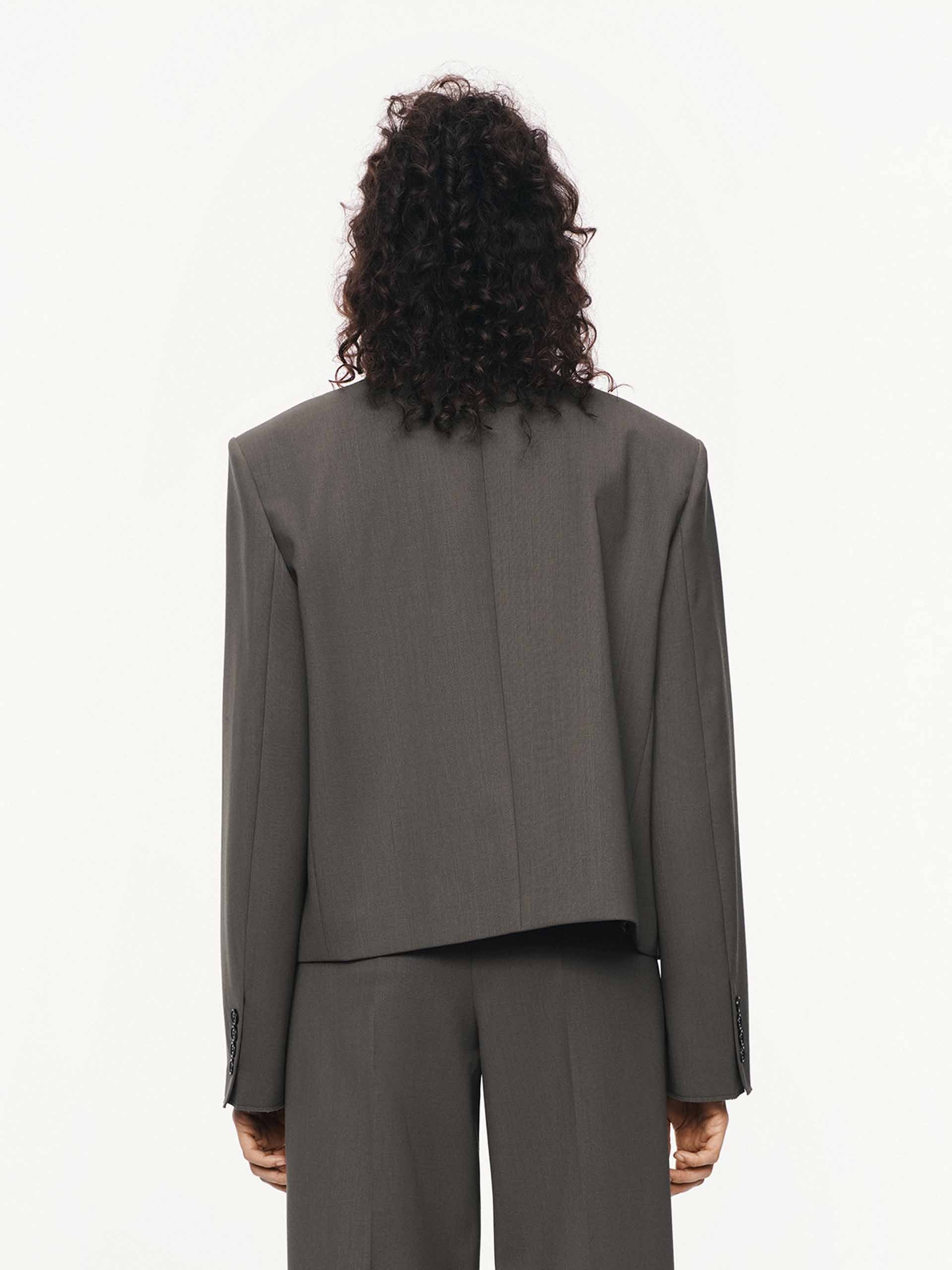 Cropped Structured Blazer - Image 6