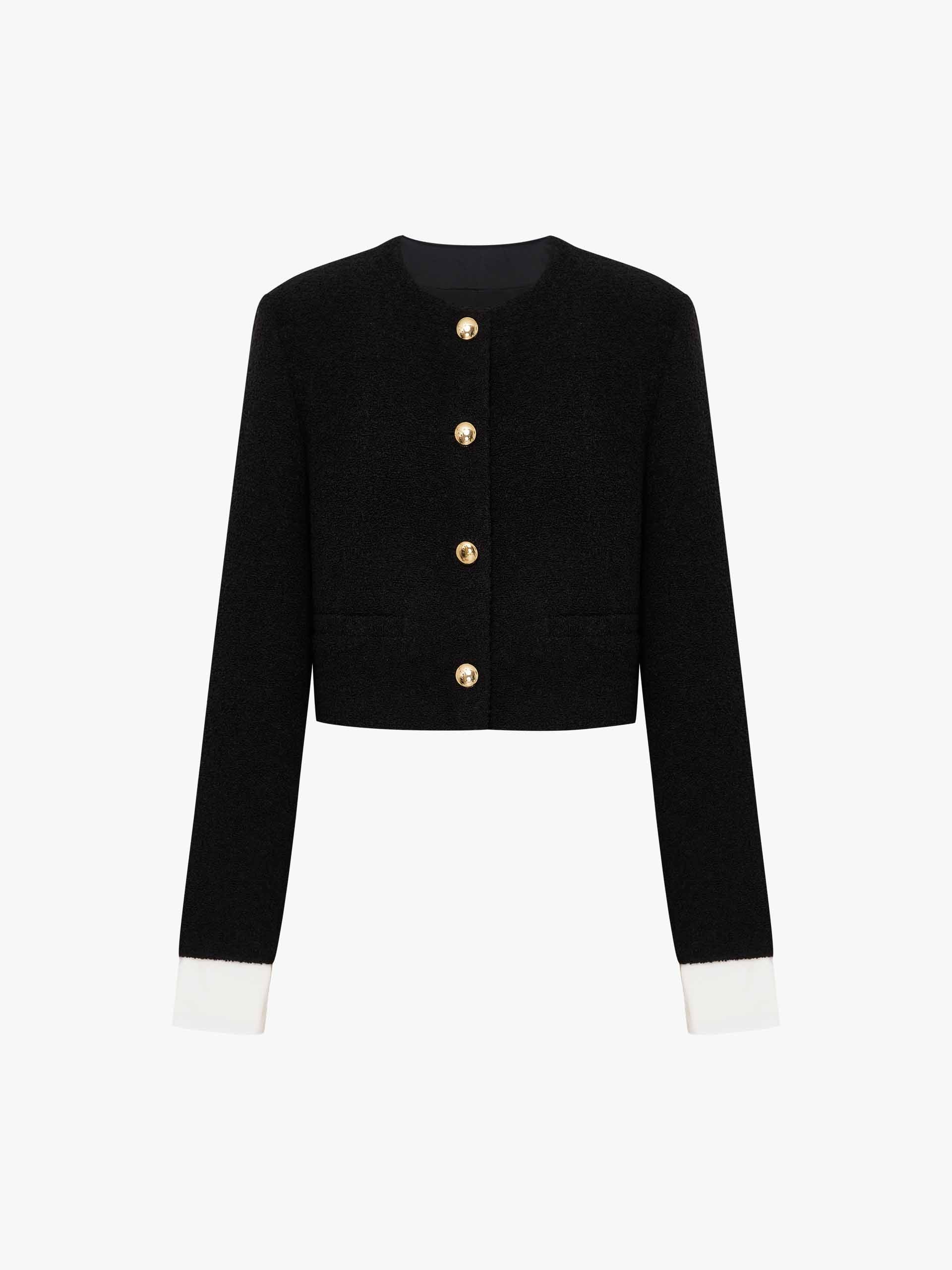 Cropped Tweed Coat - Image 5