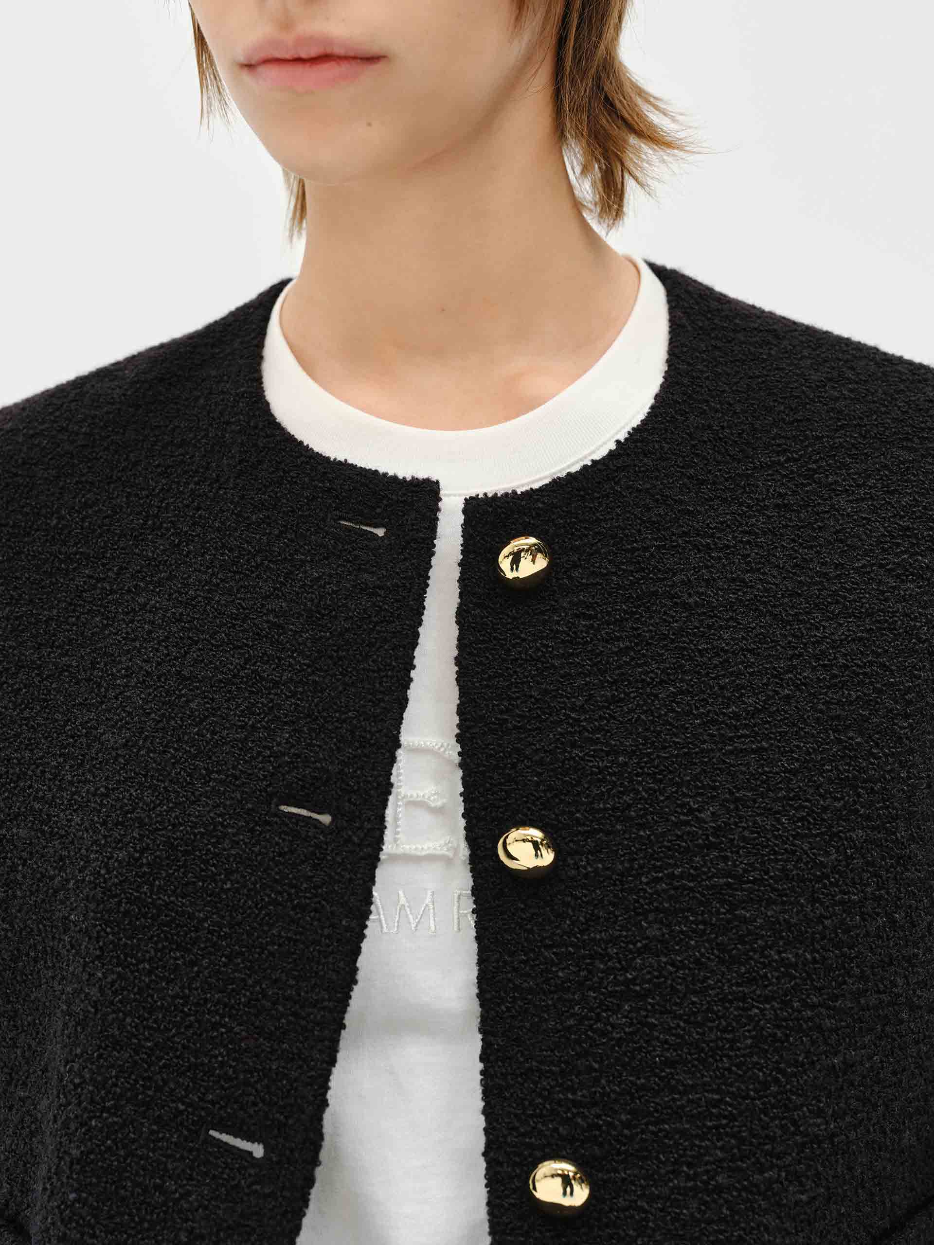 Cropped Tweed Coat - Image 8