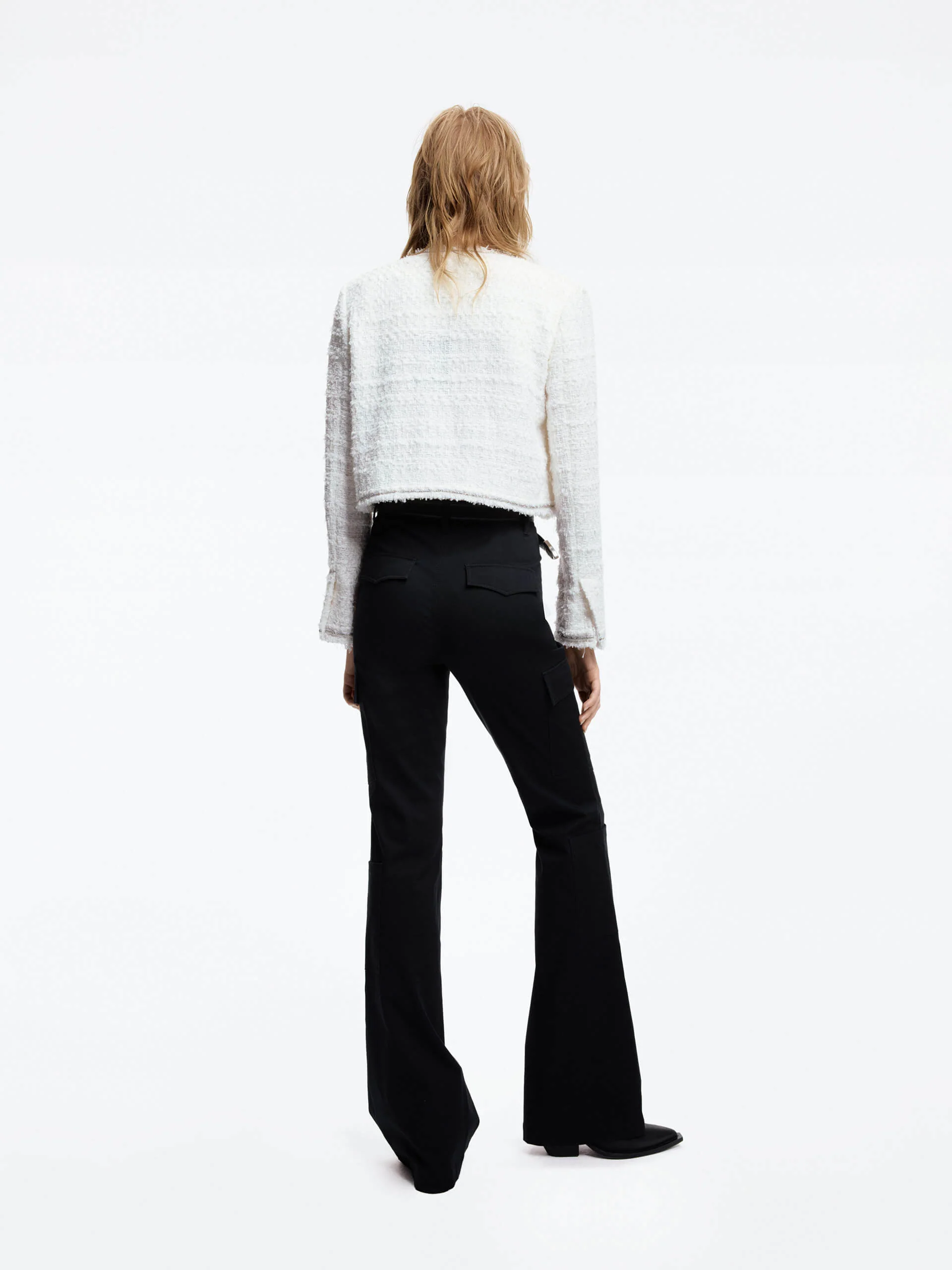 Cropped Tweed Jacket - Image 6