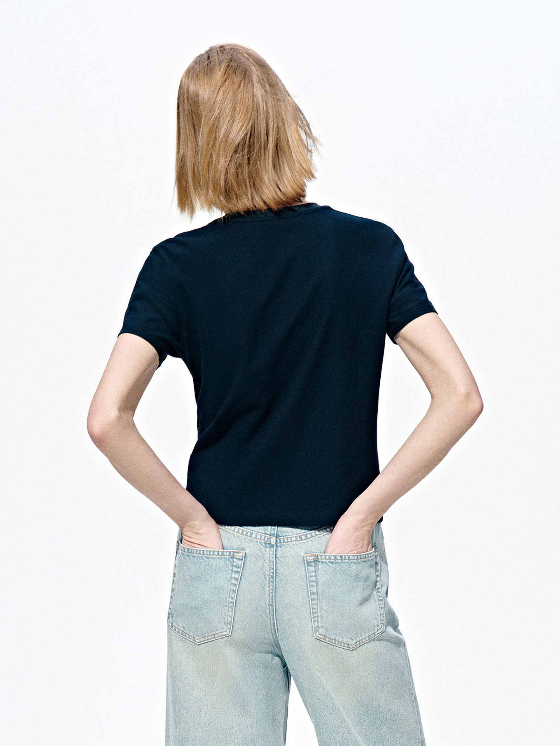 Cropped Twist Cotton T-shirt - Image 9