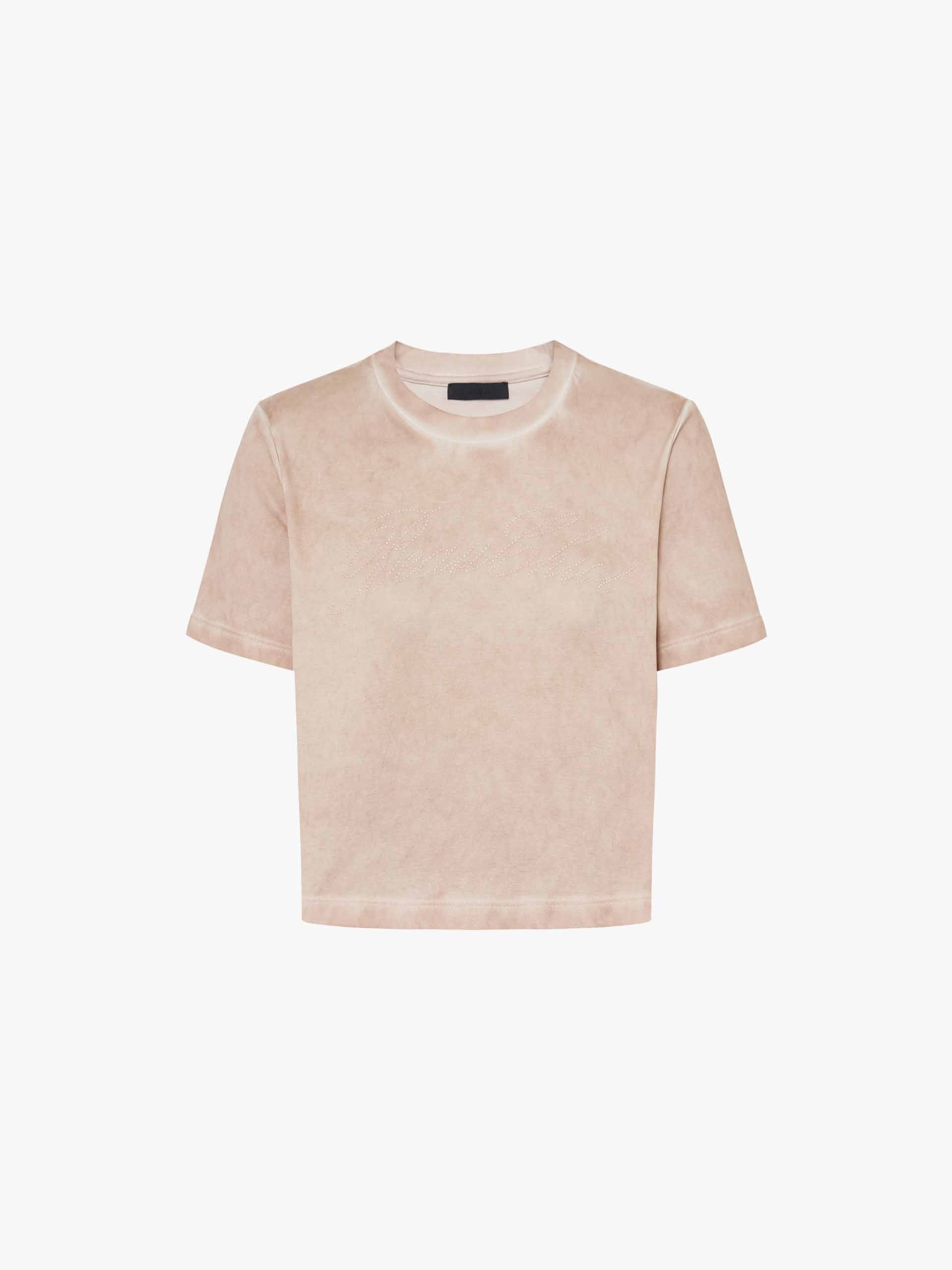 Cropped Washed Cotton T-shirt - Image 12