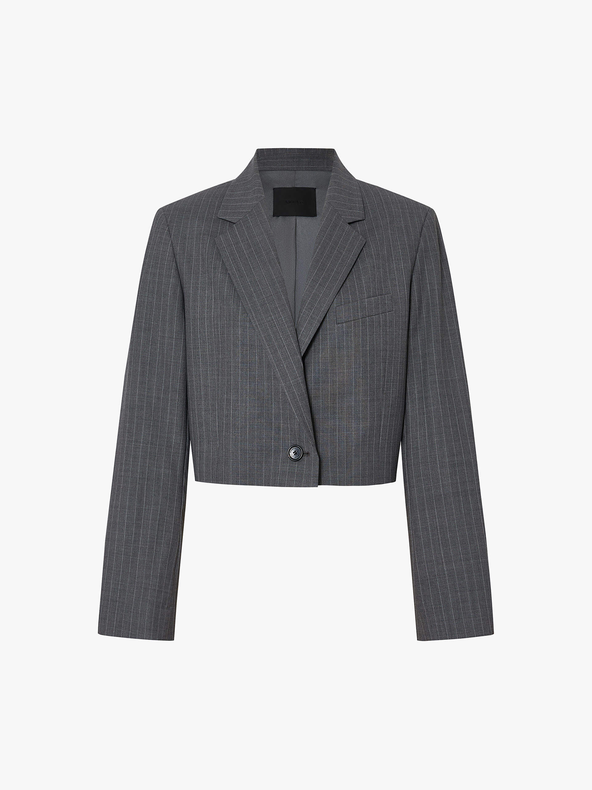 Cropped Wool Blend Blazer - Image 5