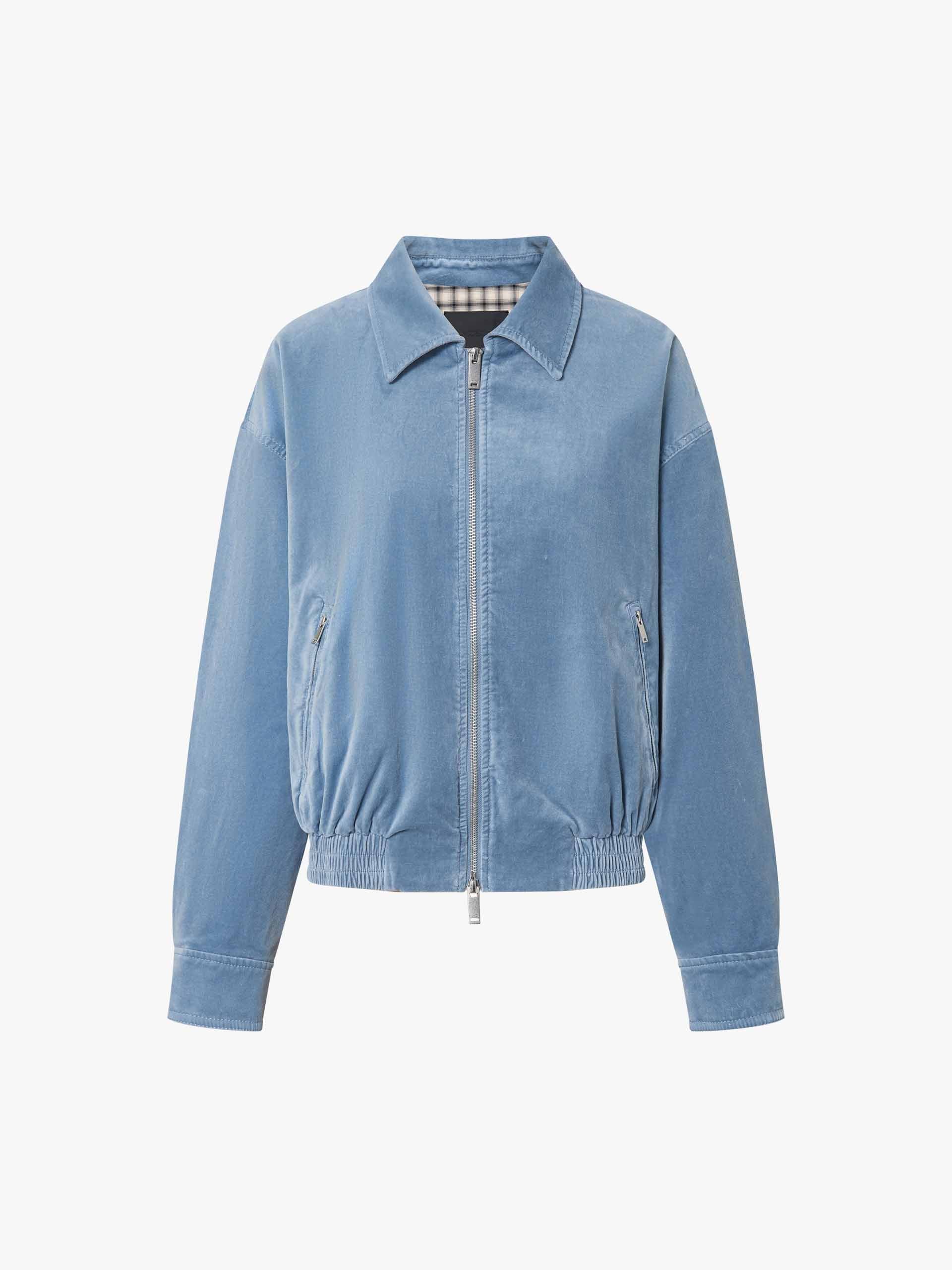 Cropped Zipper Relaxed Coat - Image 13