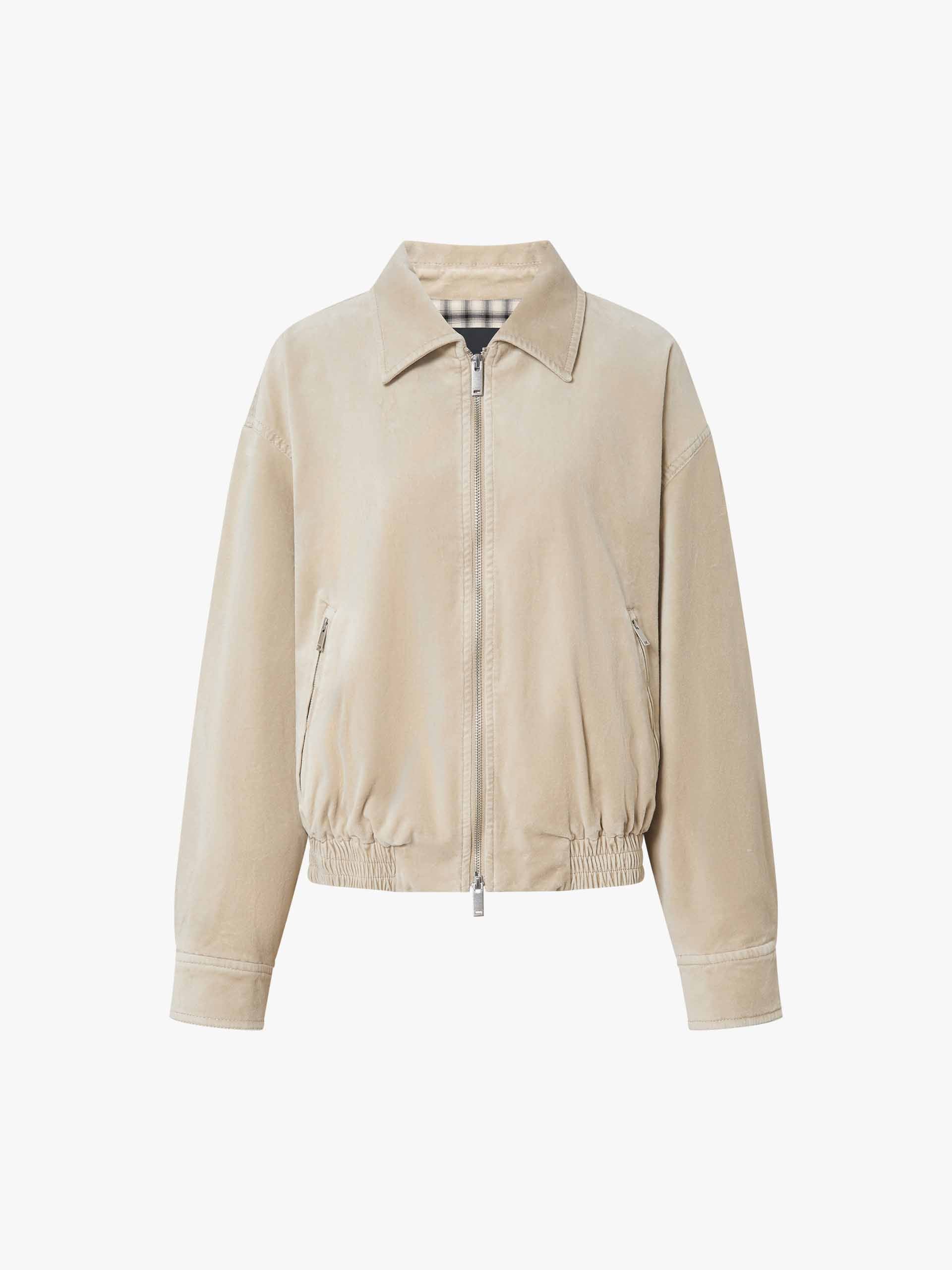 Cropped Zipper Relaxed Coat - Image 5