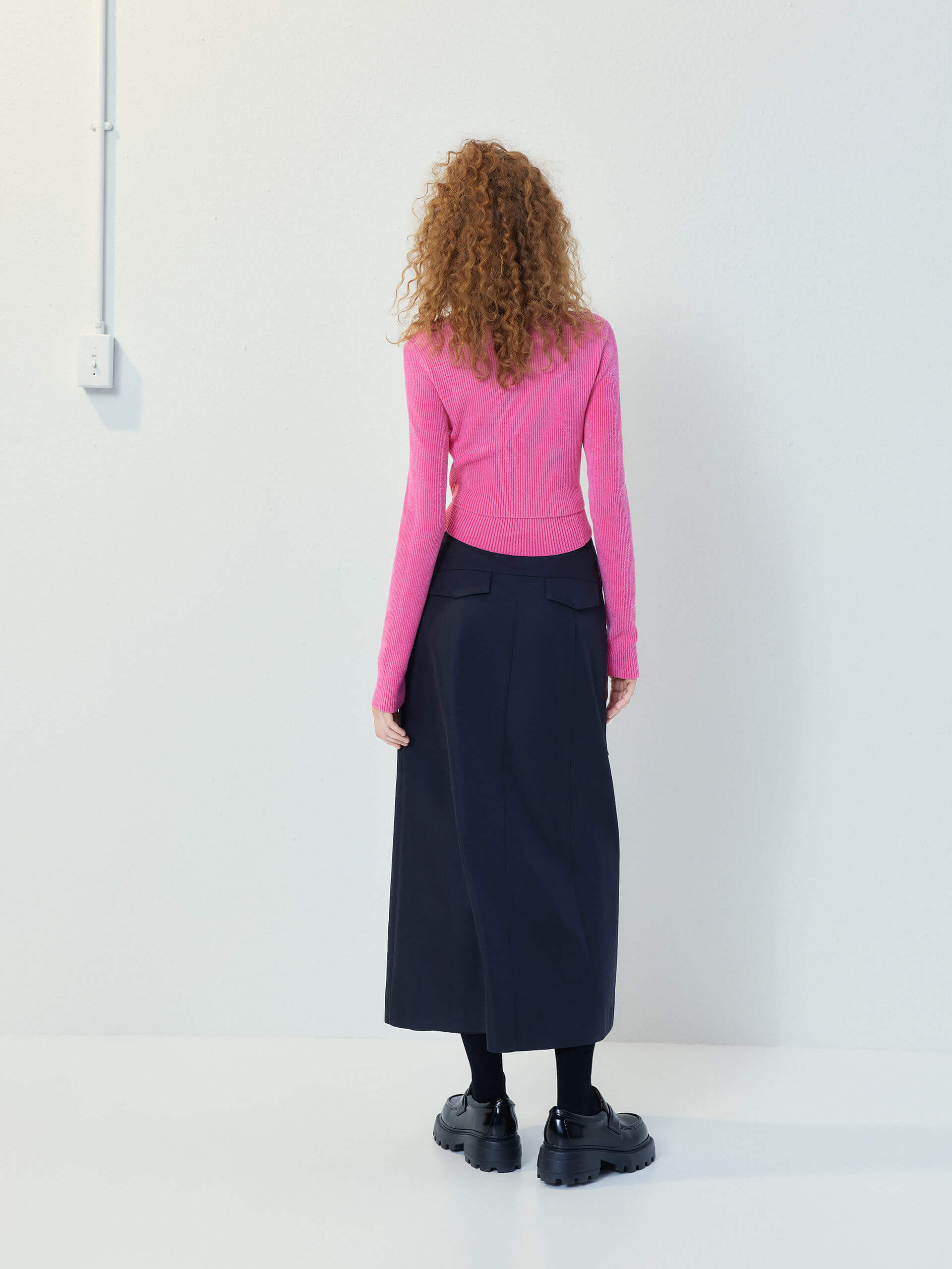 Cross Front Ribbed Knit Top - Image 3