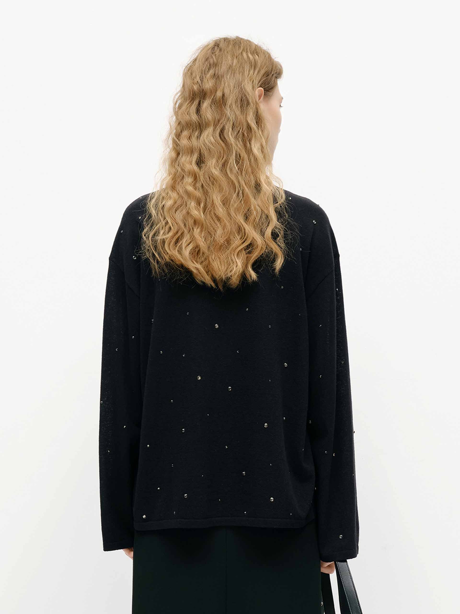 Crystal Detail Knitted Sweater - Image 11
