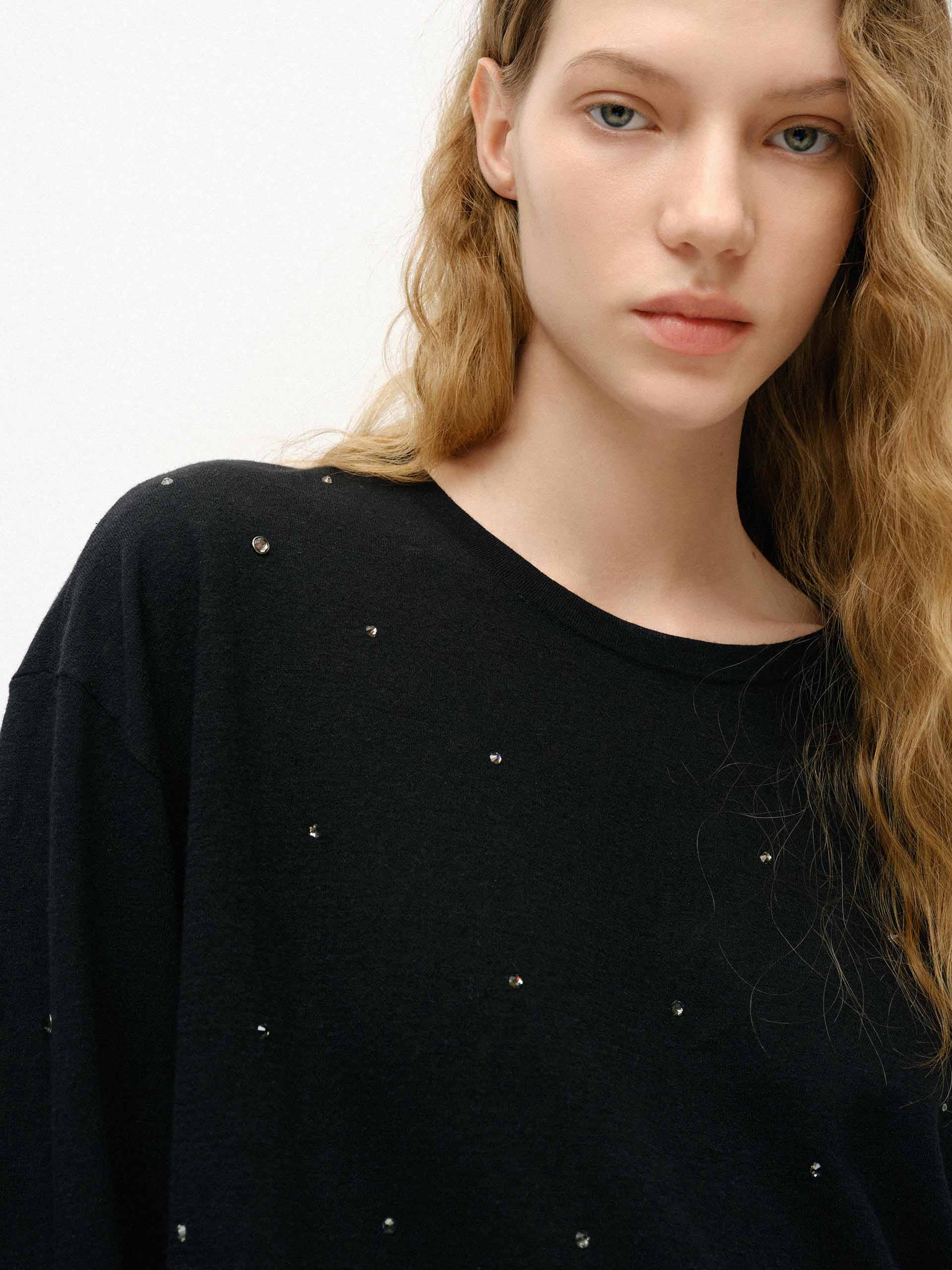 Crystal Detail Knitted Sweater - Image 14