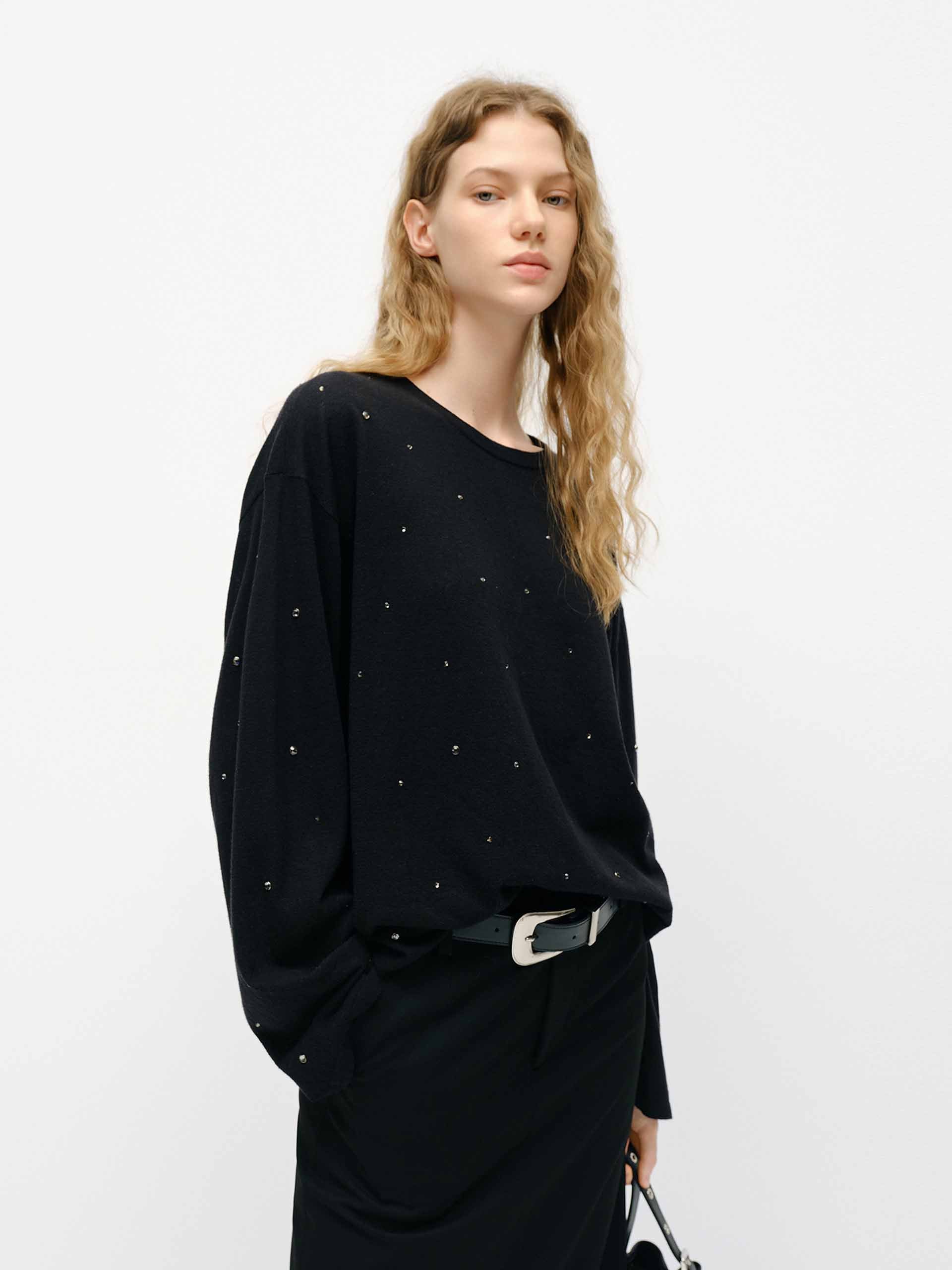 Crystal Detail Knitted Sweater - Image 15