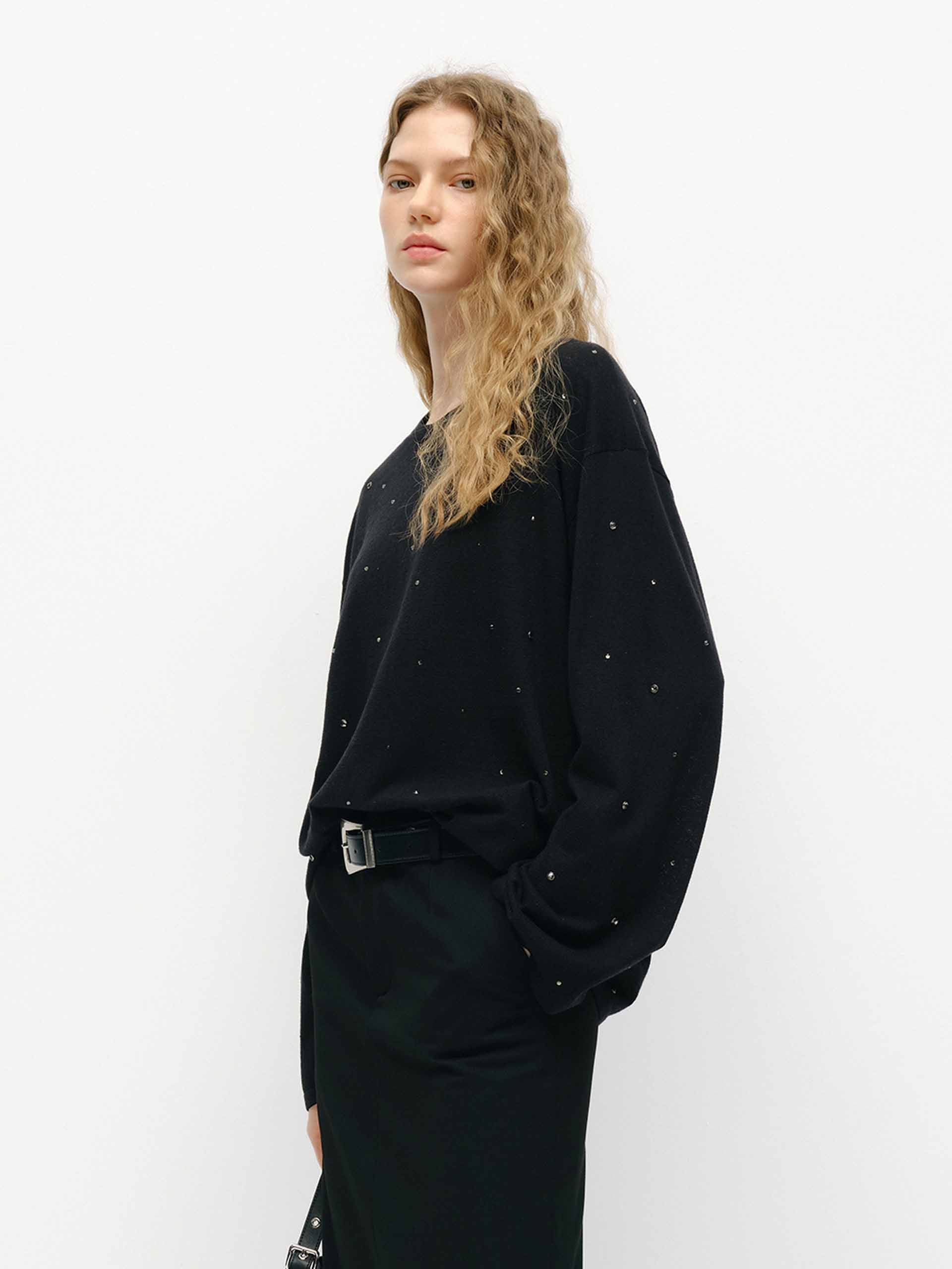 Crystal Detail Knitted Sweater - Image 16