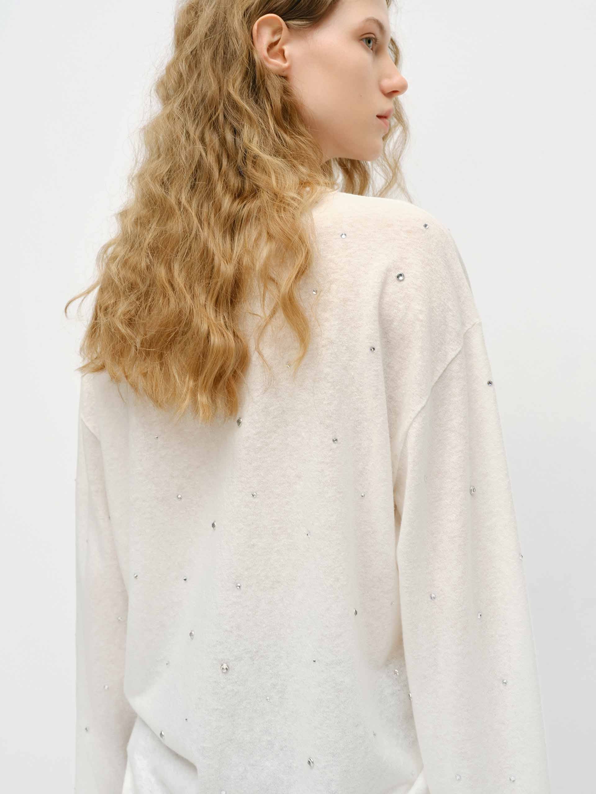 Crystal Detail Knitted Sweater - Image 7