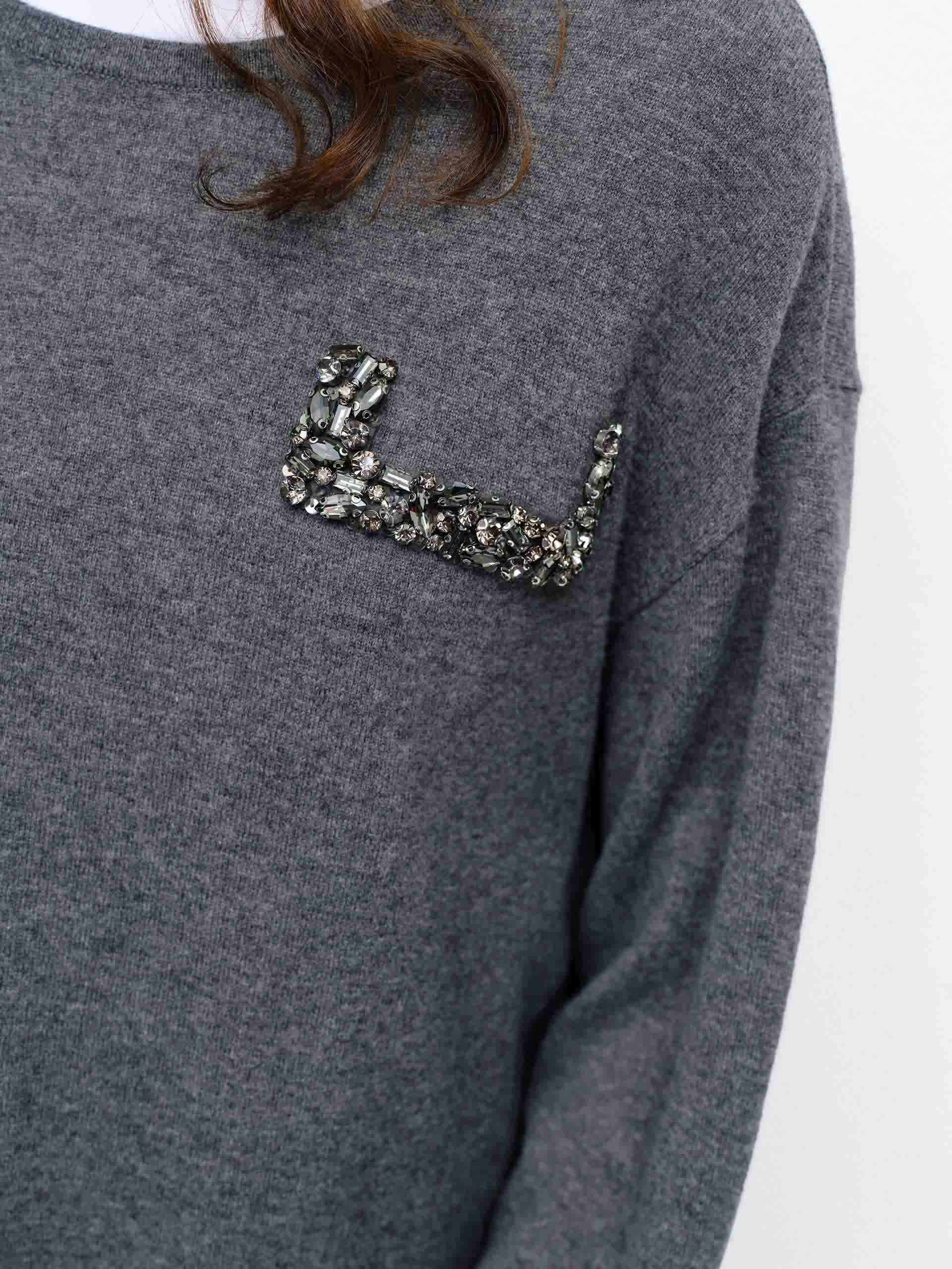 Crystal Detail Loose Sweater - Image 3