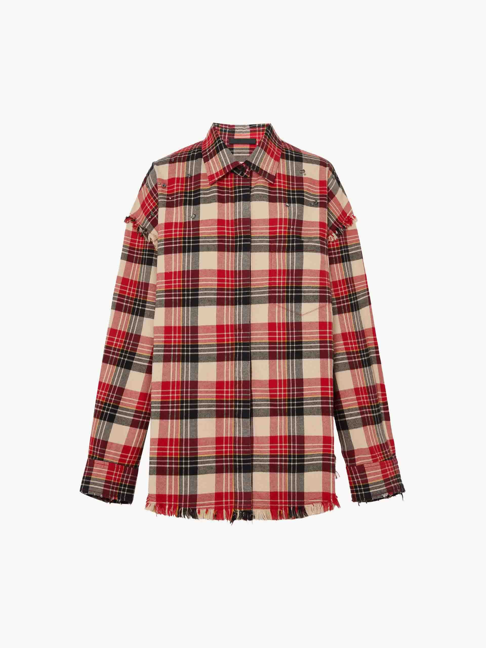 Crystal Detail Plaid Shirt - Image 5