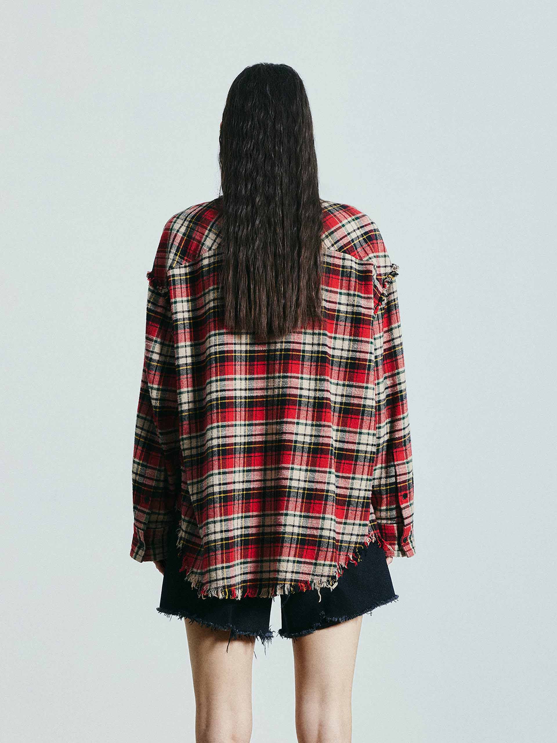 Crystal Detail Plaid Shirt - Image 6