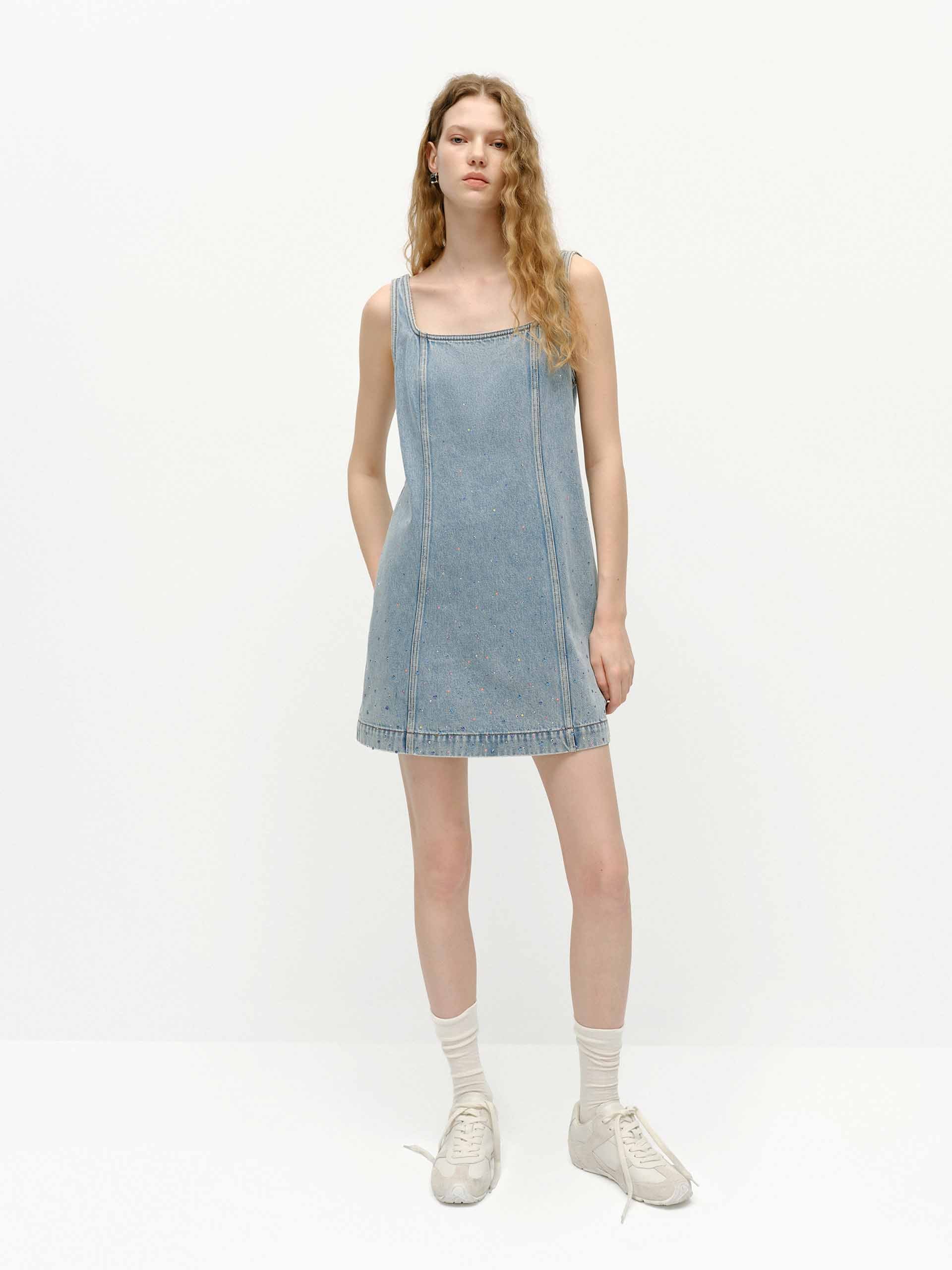 Crystal Detail Sleeveless Dress - Image 2