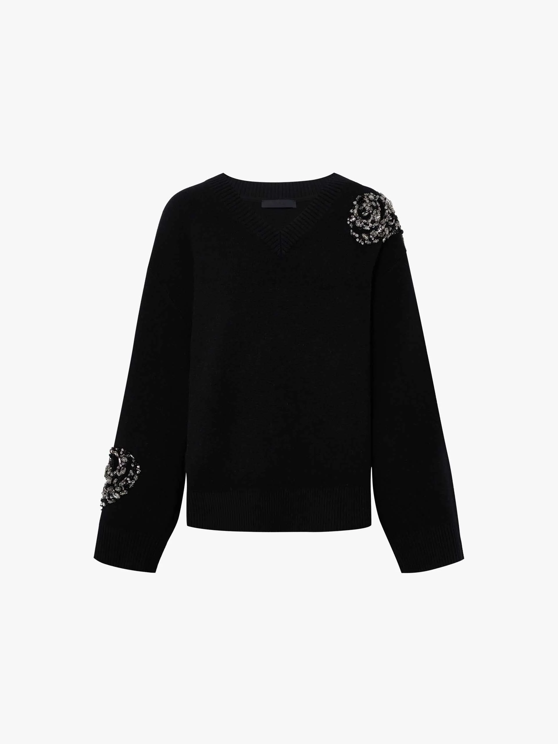 Crystal Detail Wool Sweater - Image 5
