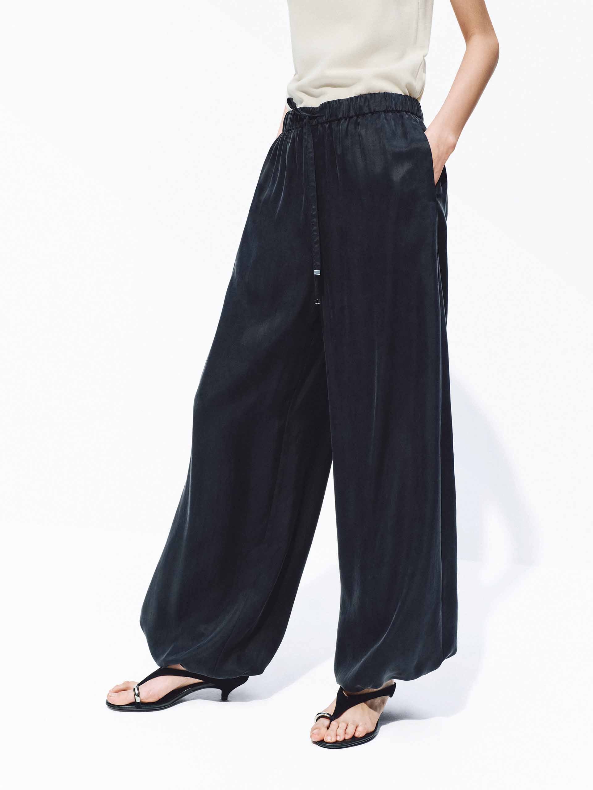 Cupro Blend Balloon Pants - Image 7