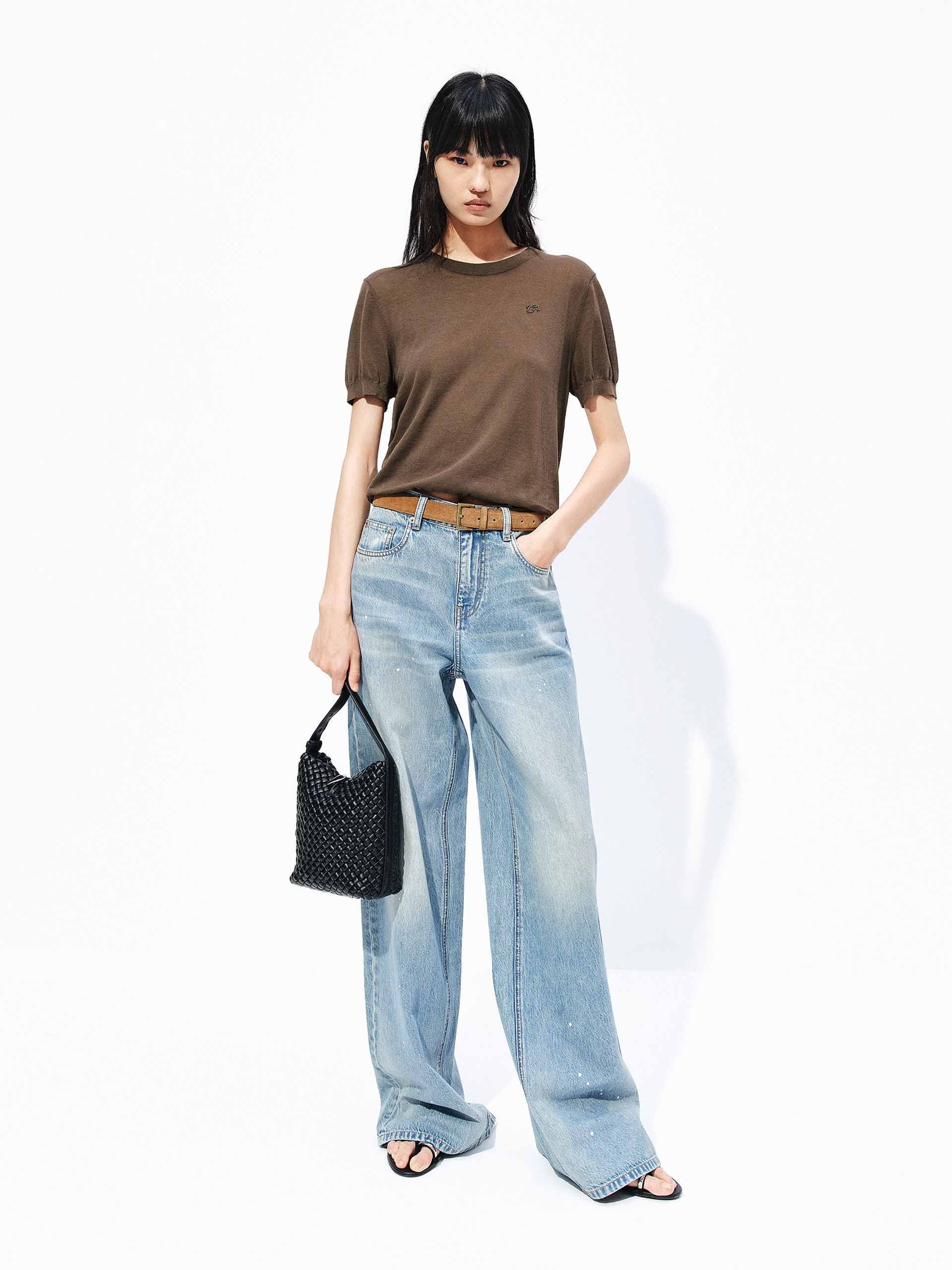 Cut-out Back Crewneck Top - Image 10