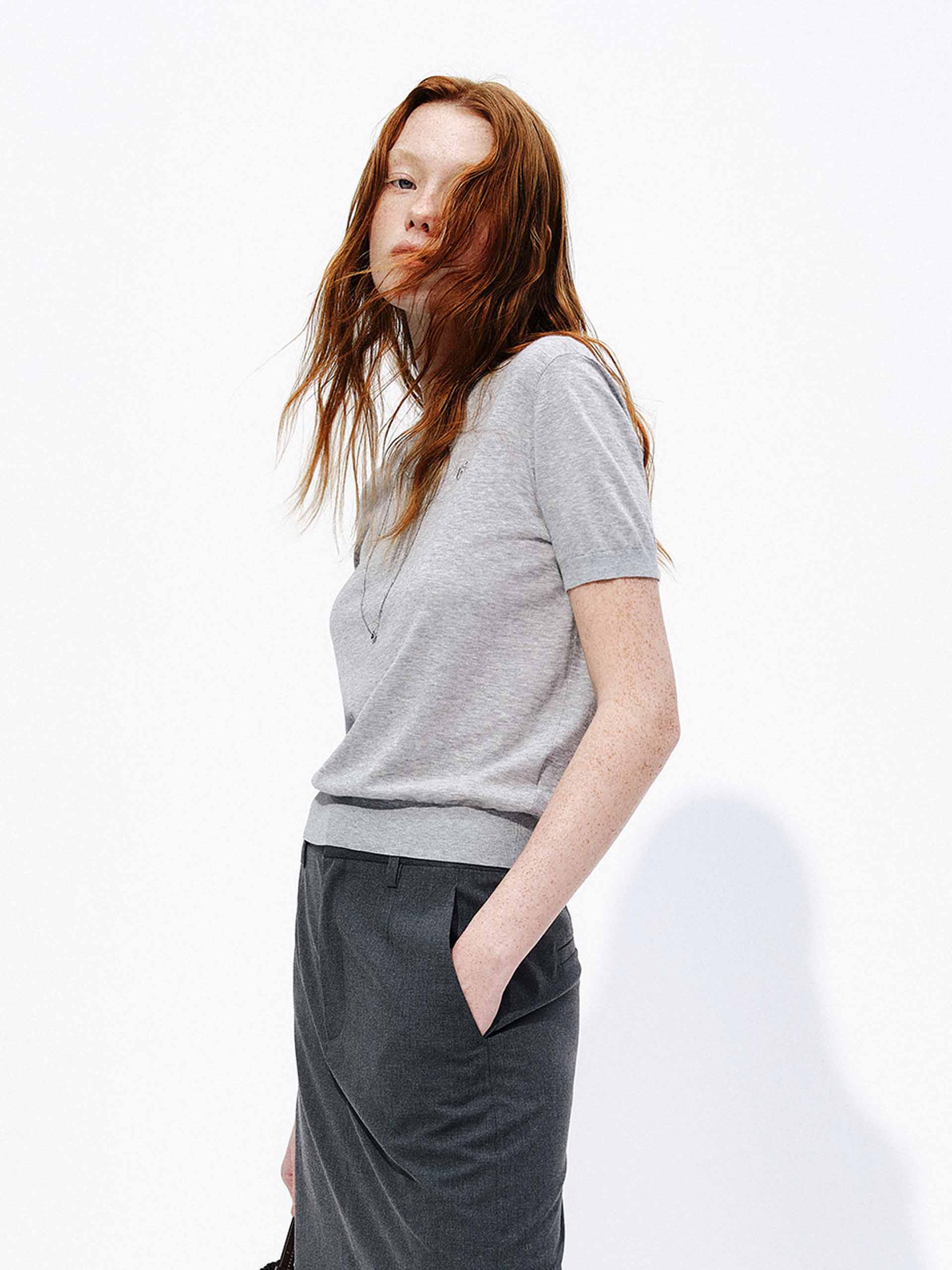 Cut-out Back Crewneck Top - Image 8