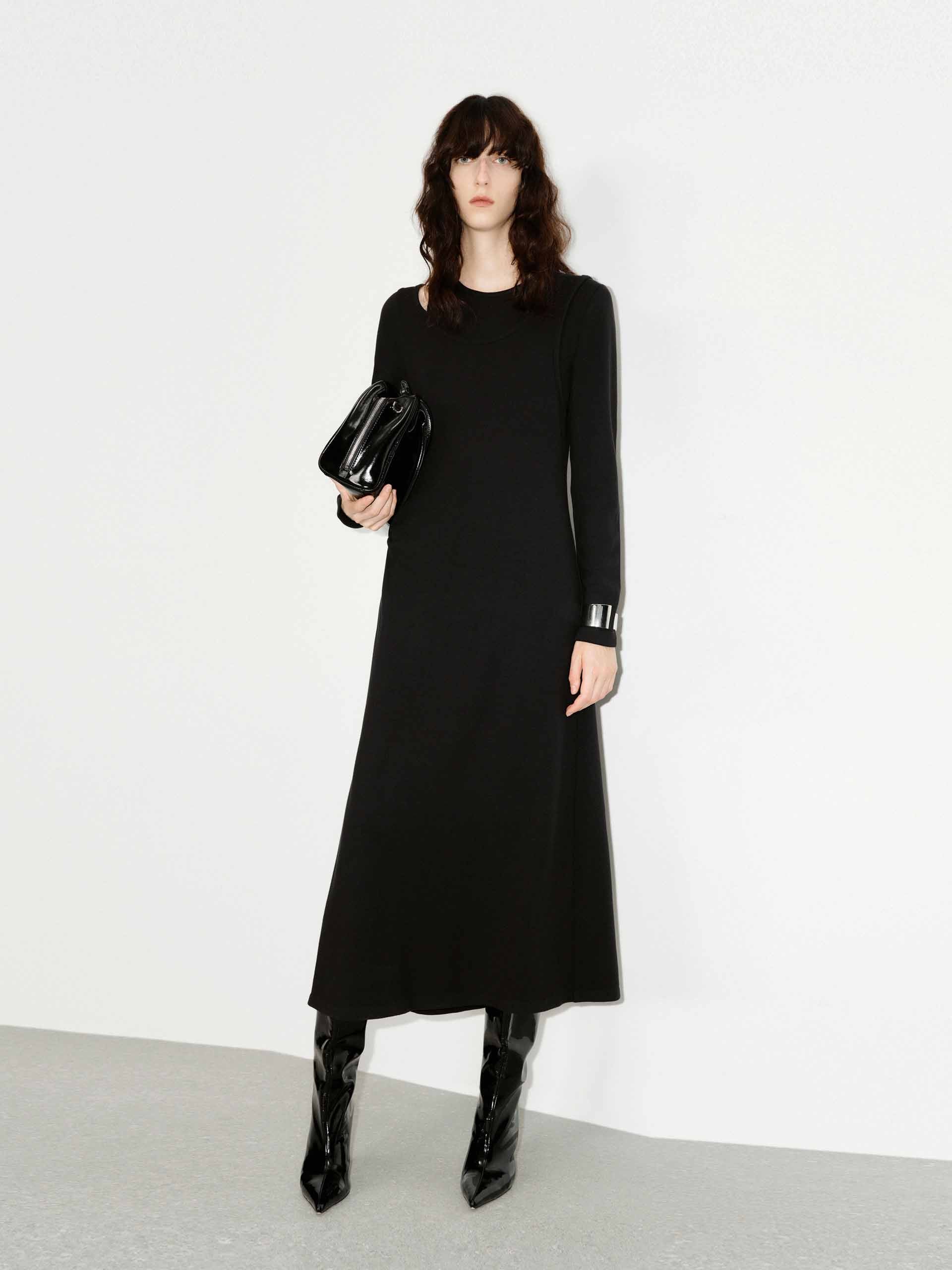 Cut Shoulder Midi Dress - Image 2