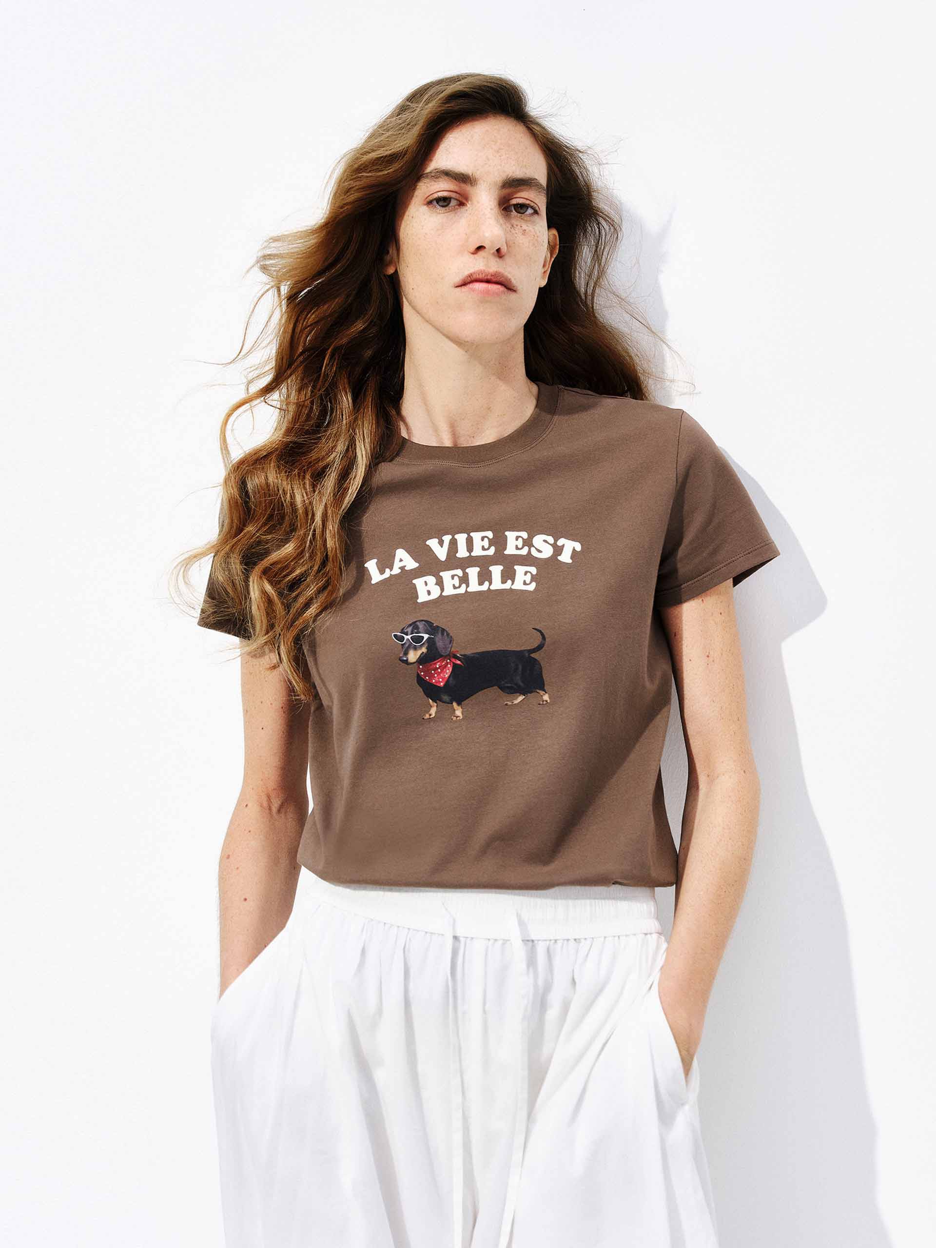 Cute Pet Print Cotton T-Shirt - Image 9