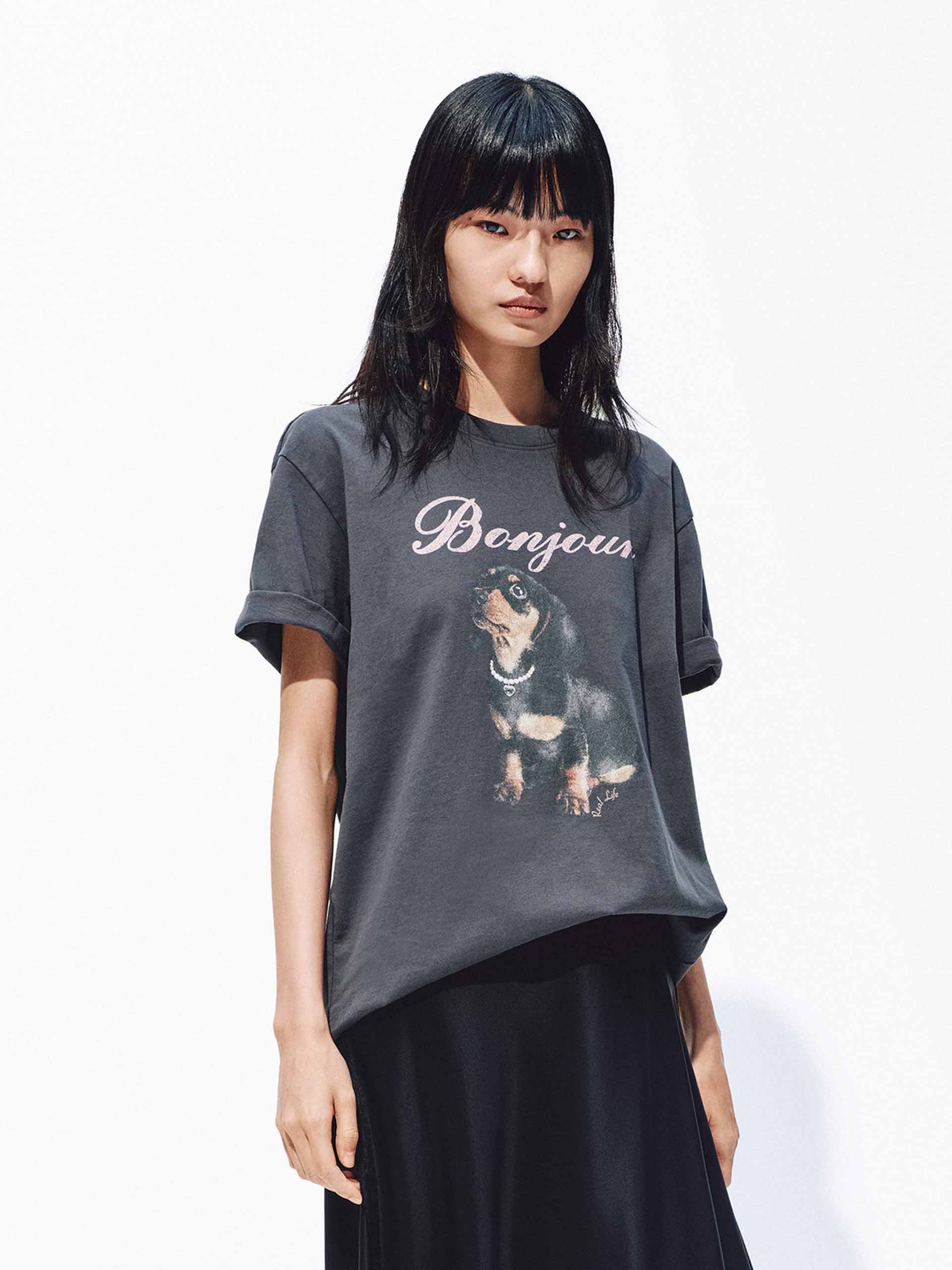 Cute Pet Print Relaxed T-Shirt - Image 7