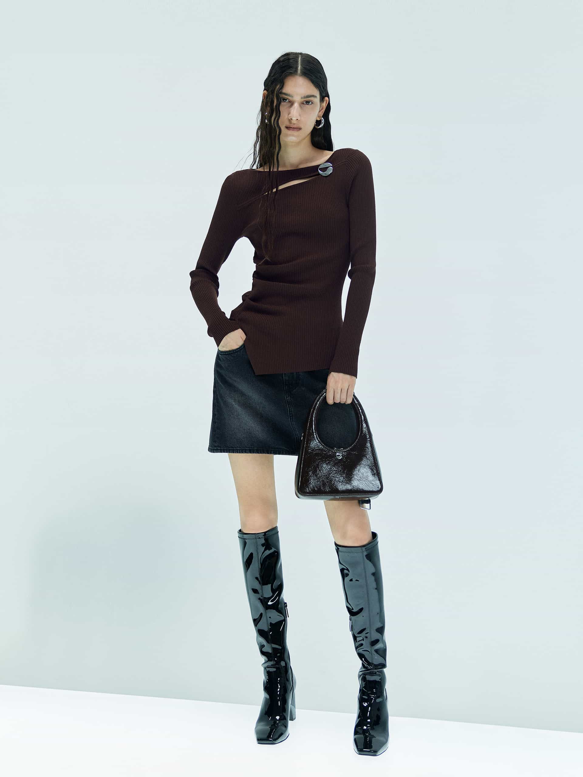 Cutout Ribbed Knit Sweater - Image 3