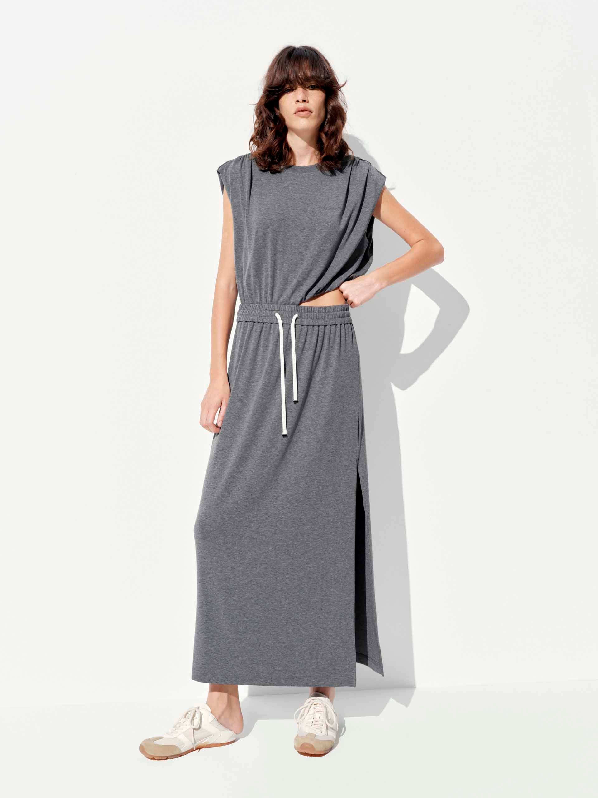 Cutout Waist Sleeveless Dress
