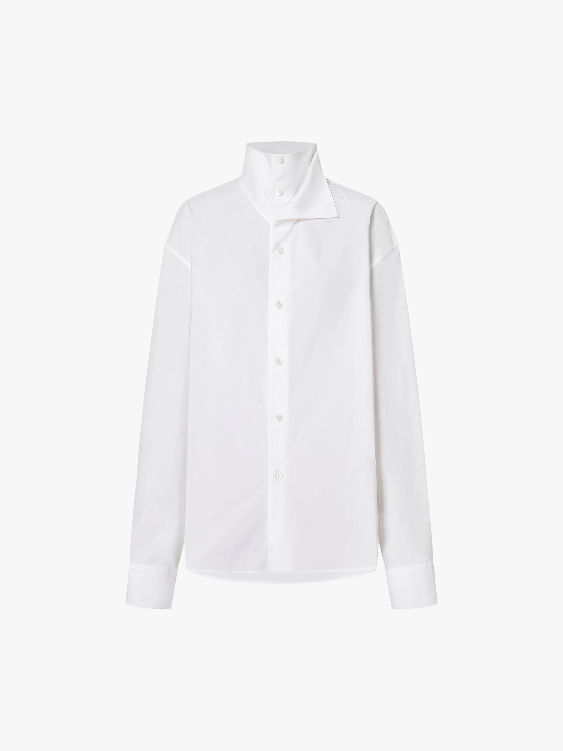Deconstructed Collar Cotton Shirt - Image 5