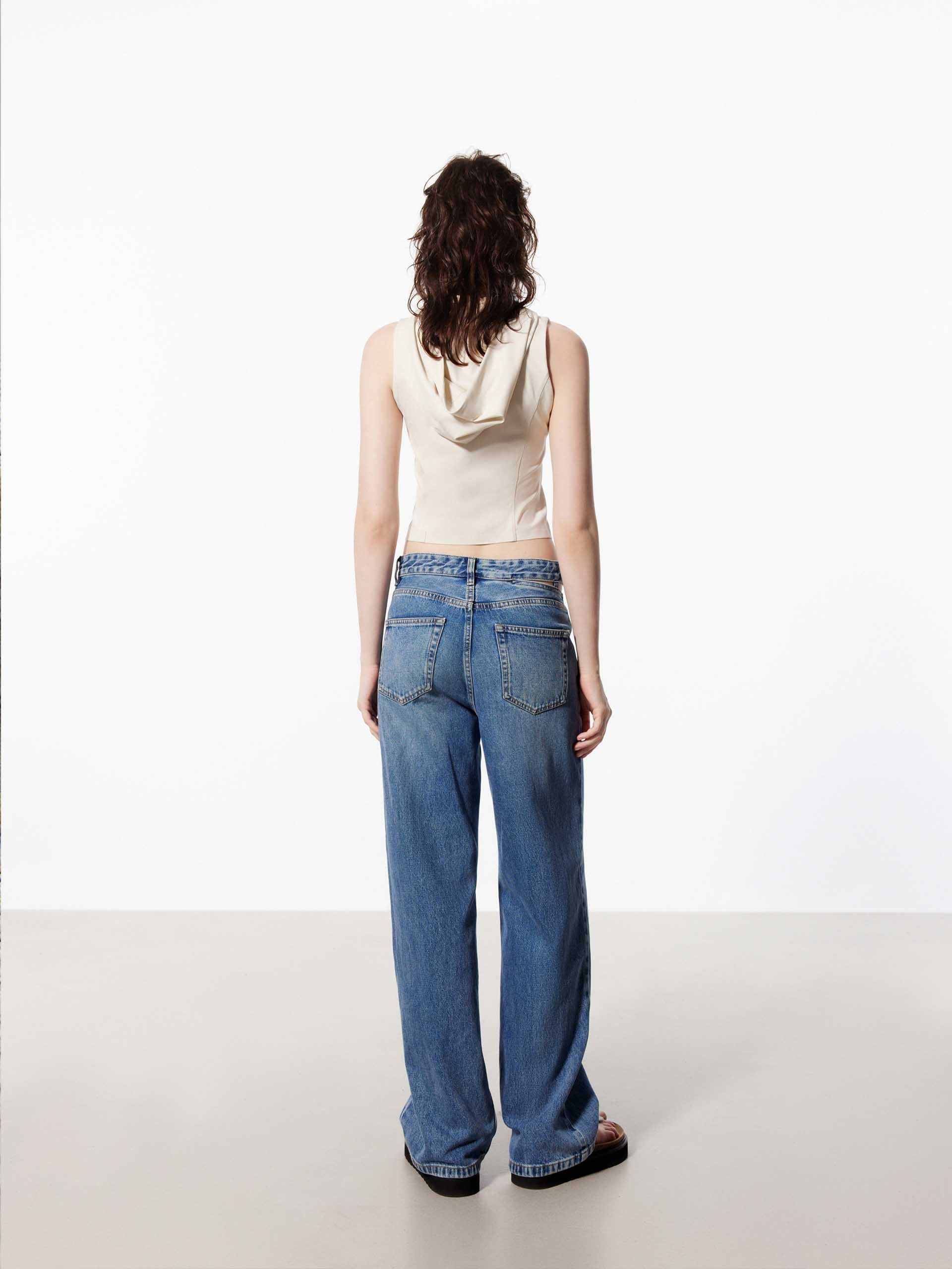 Deconstructed Cotton Jeans - Image 6