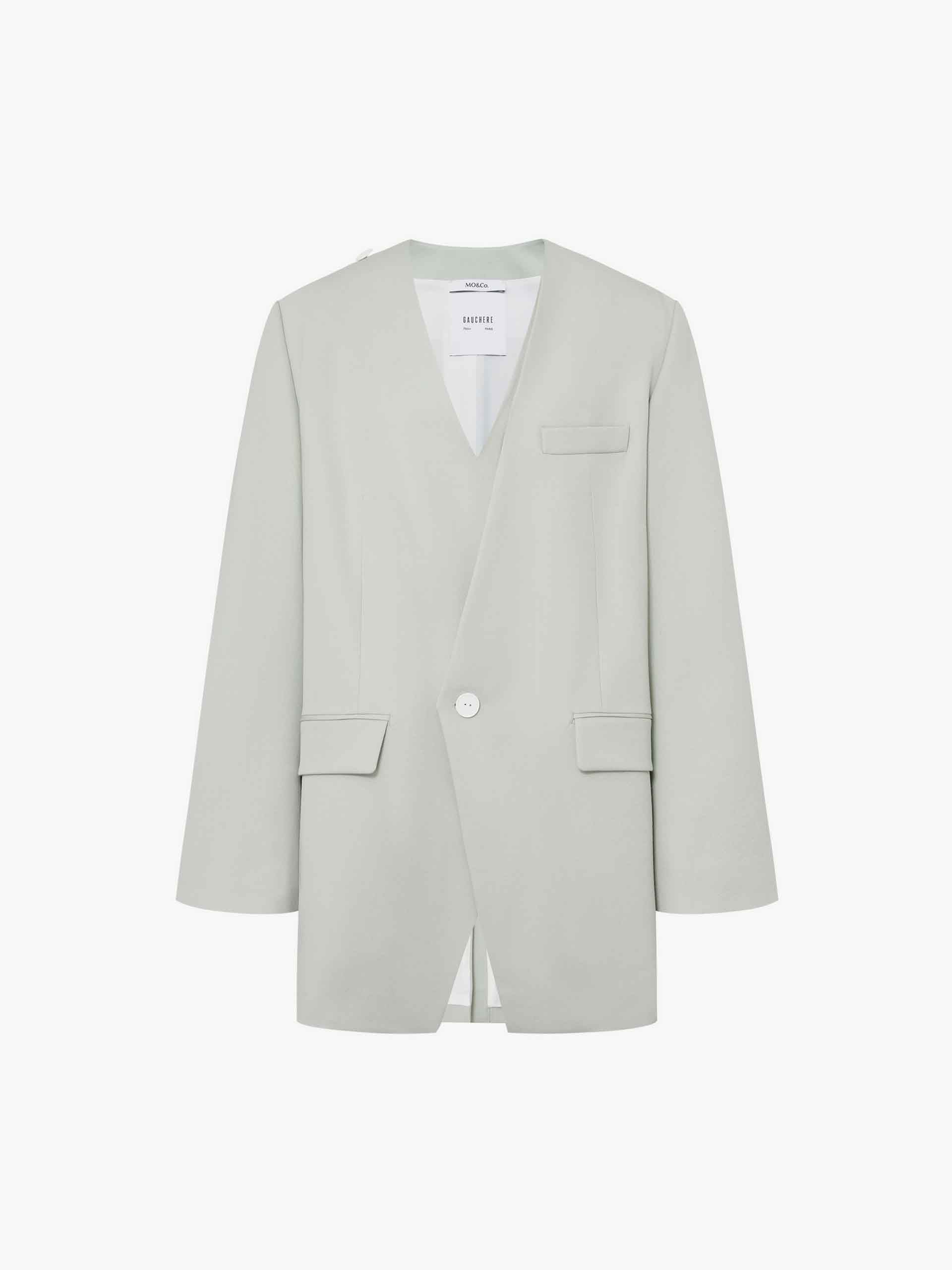 Deconstructed V-neck Blazer - Image 5