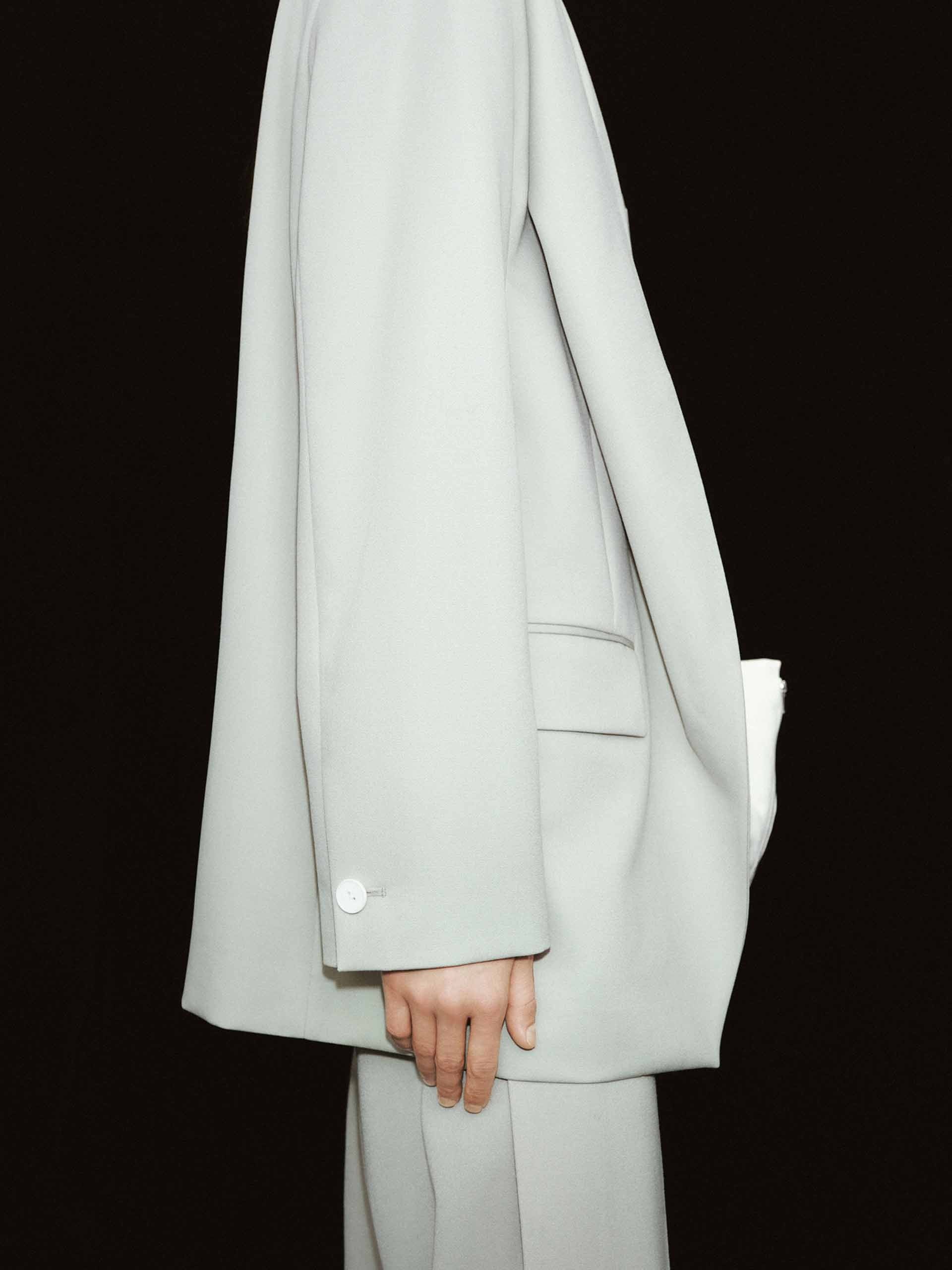 Deconstructed V-neck Blazer - Image 7