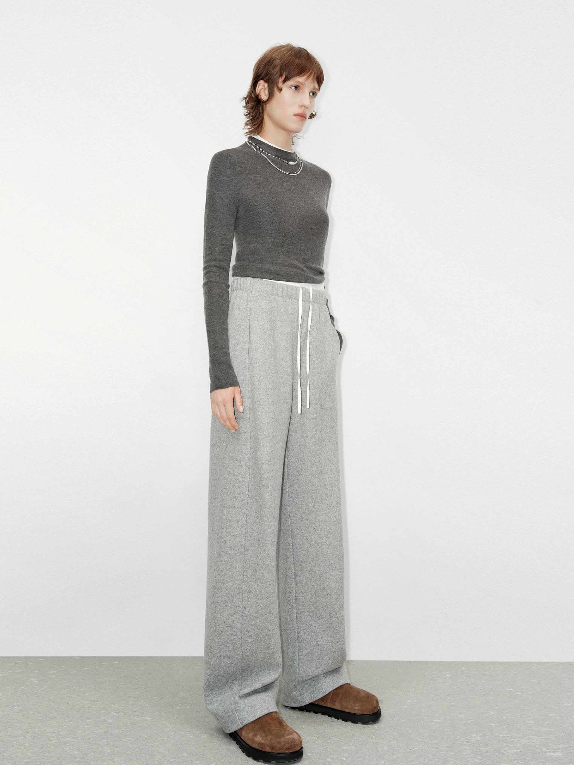 Deconstructed Waist Straight Pants - Image 2