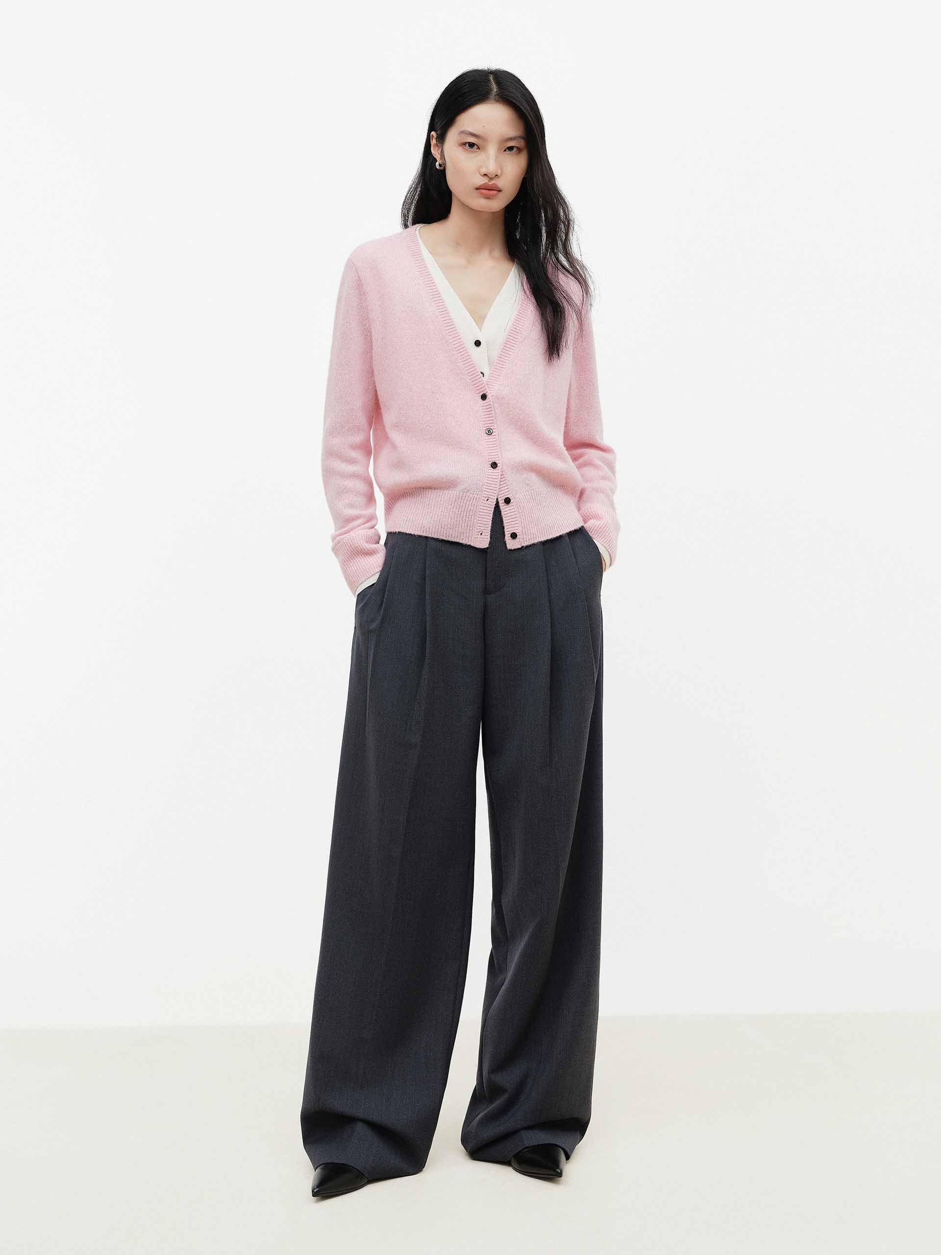 Deep V-neck Button Cardigan - Image 10