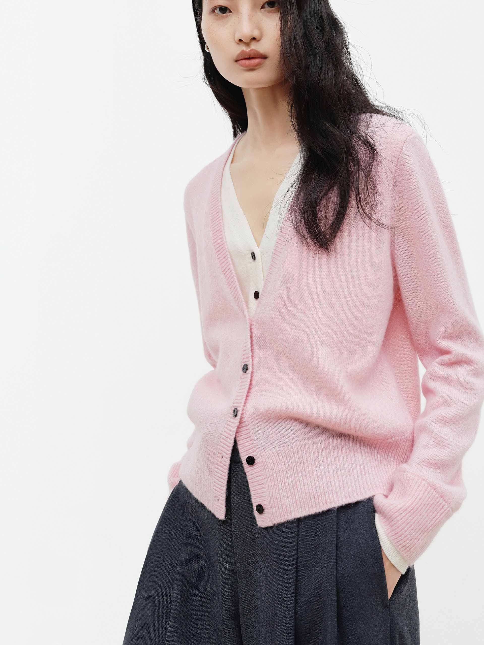 Deep V-neck Button Cardigan - Image 15