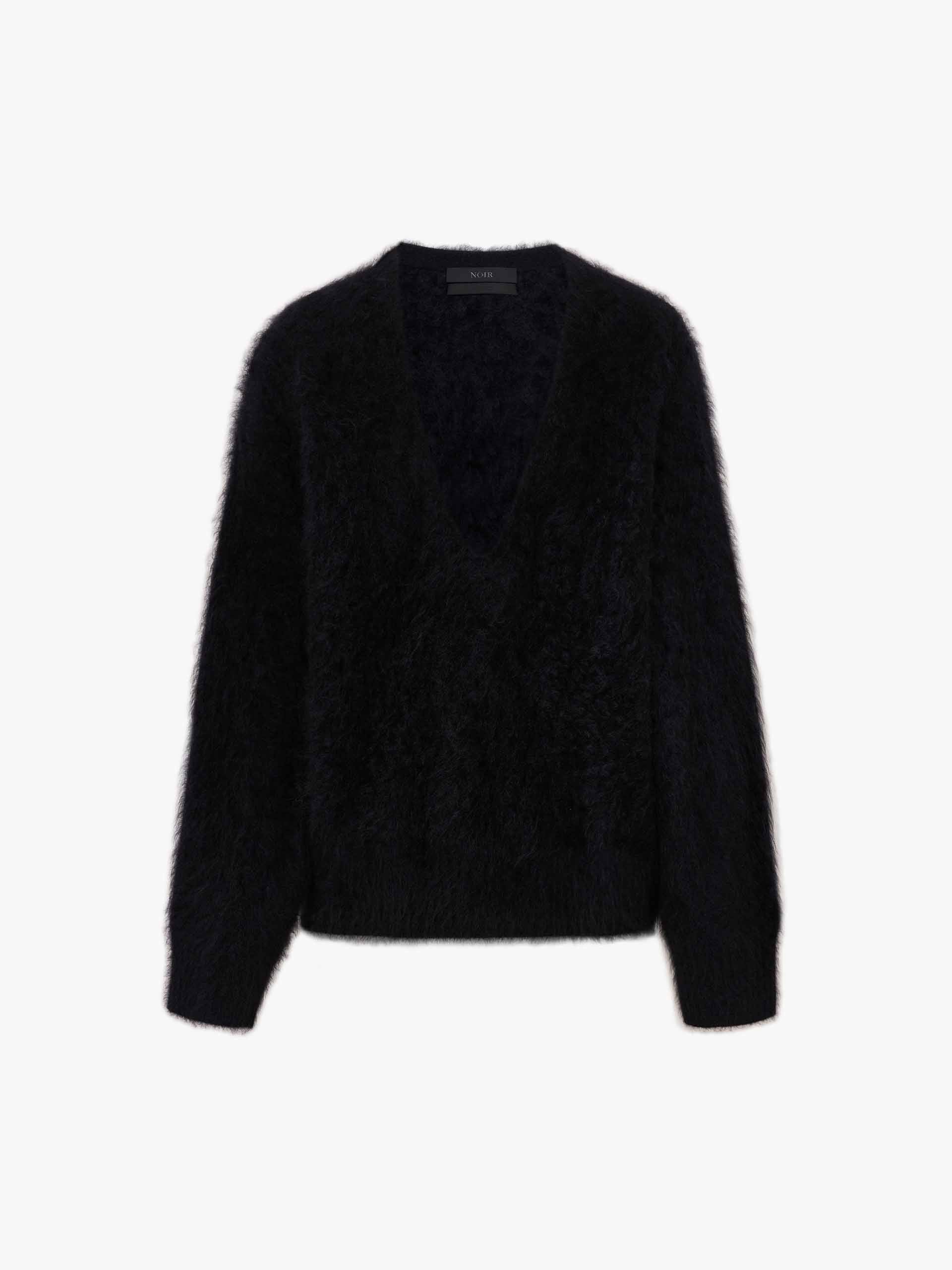 Deep V-neck Cashmere Sweater - Image 13