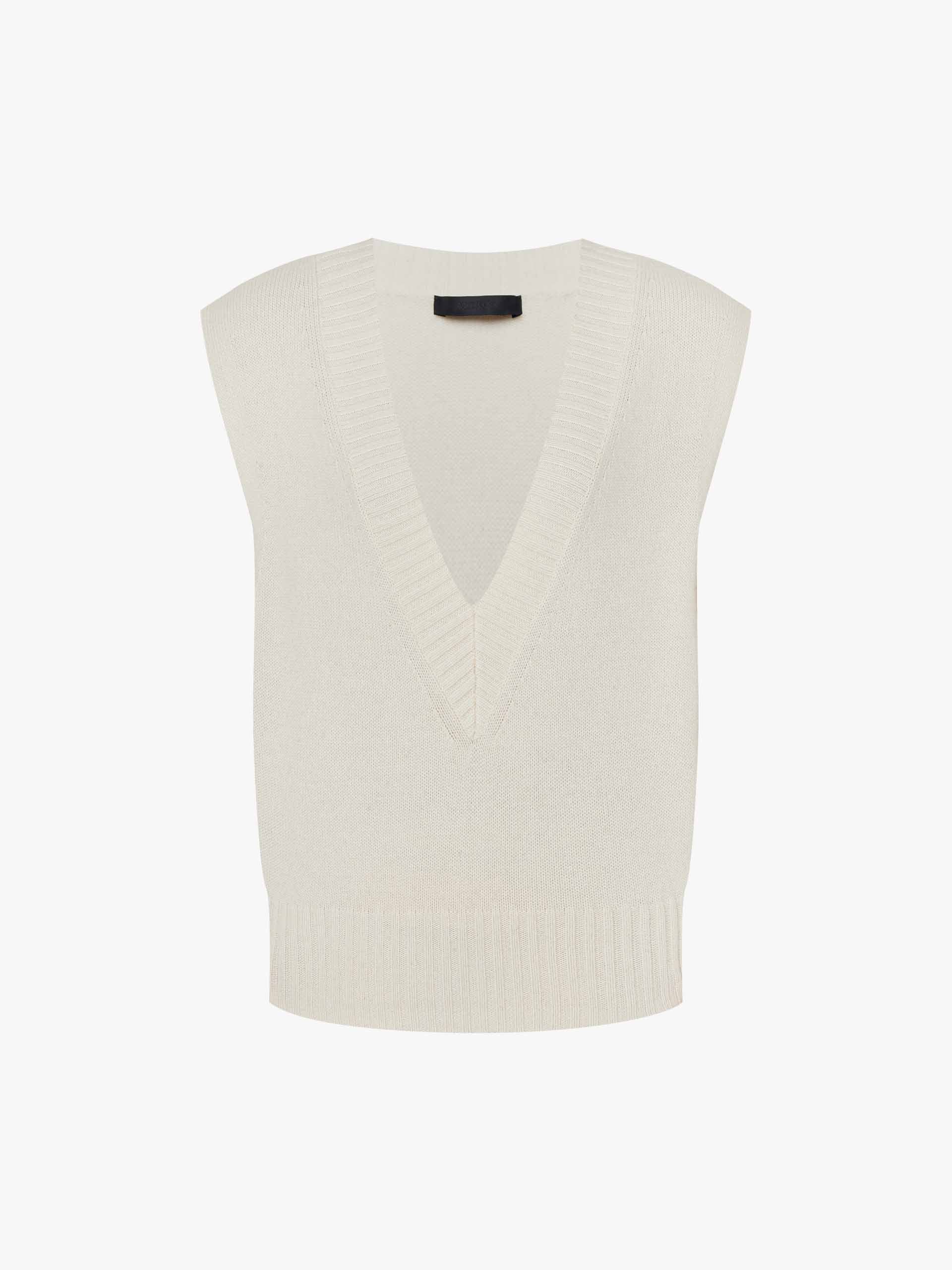 Deep V-neck Knit Vest - Image 13