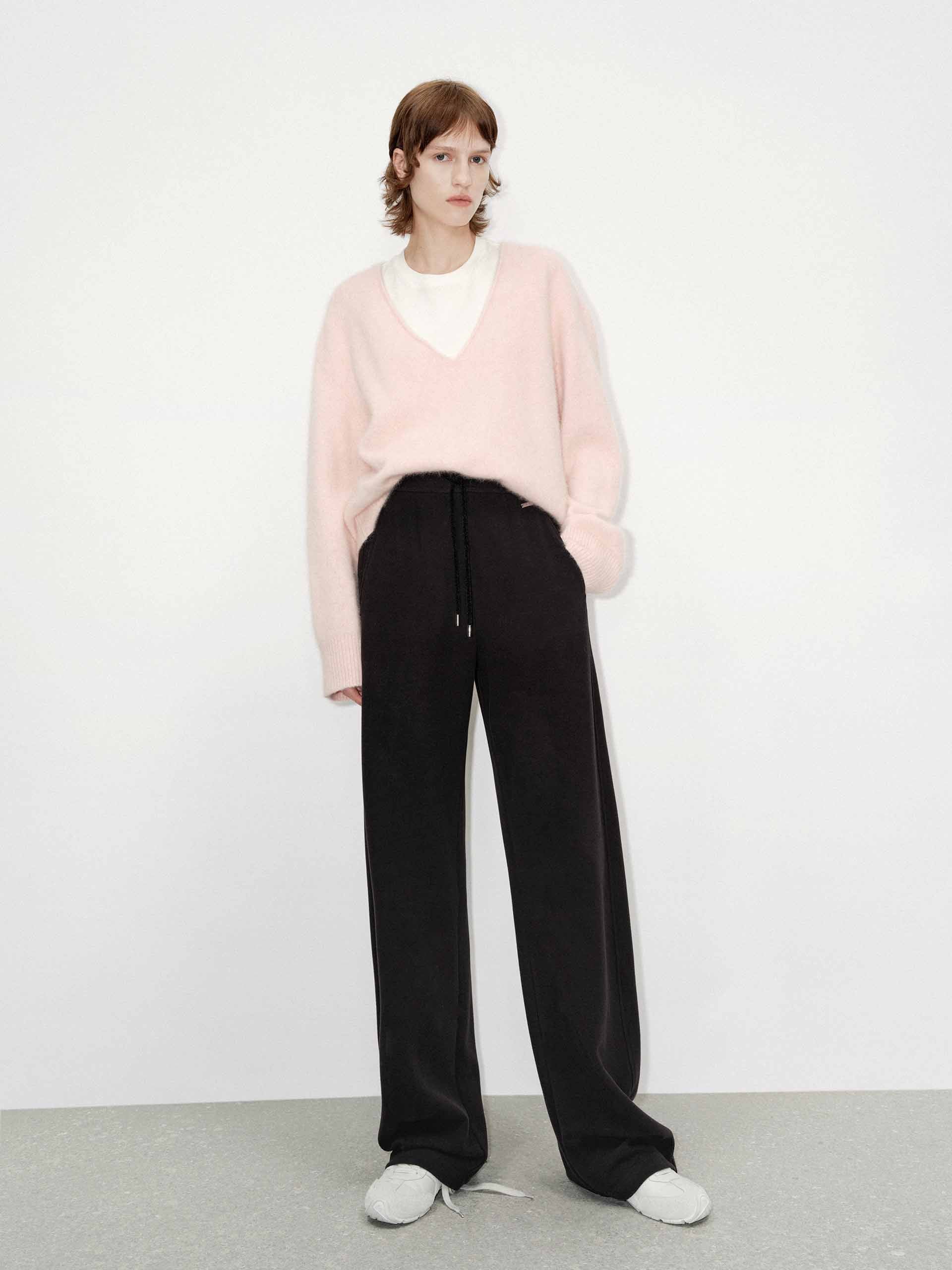 Deep V-neck Loose Sweater - Image 2