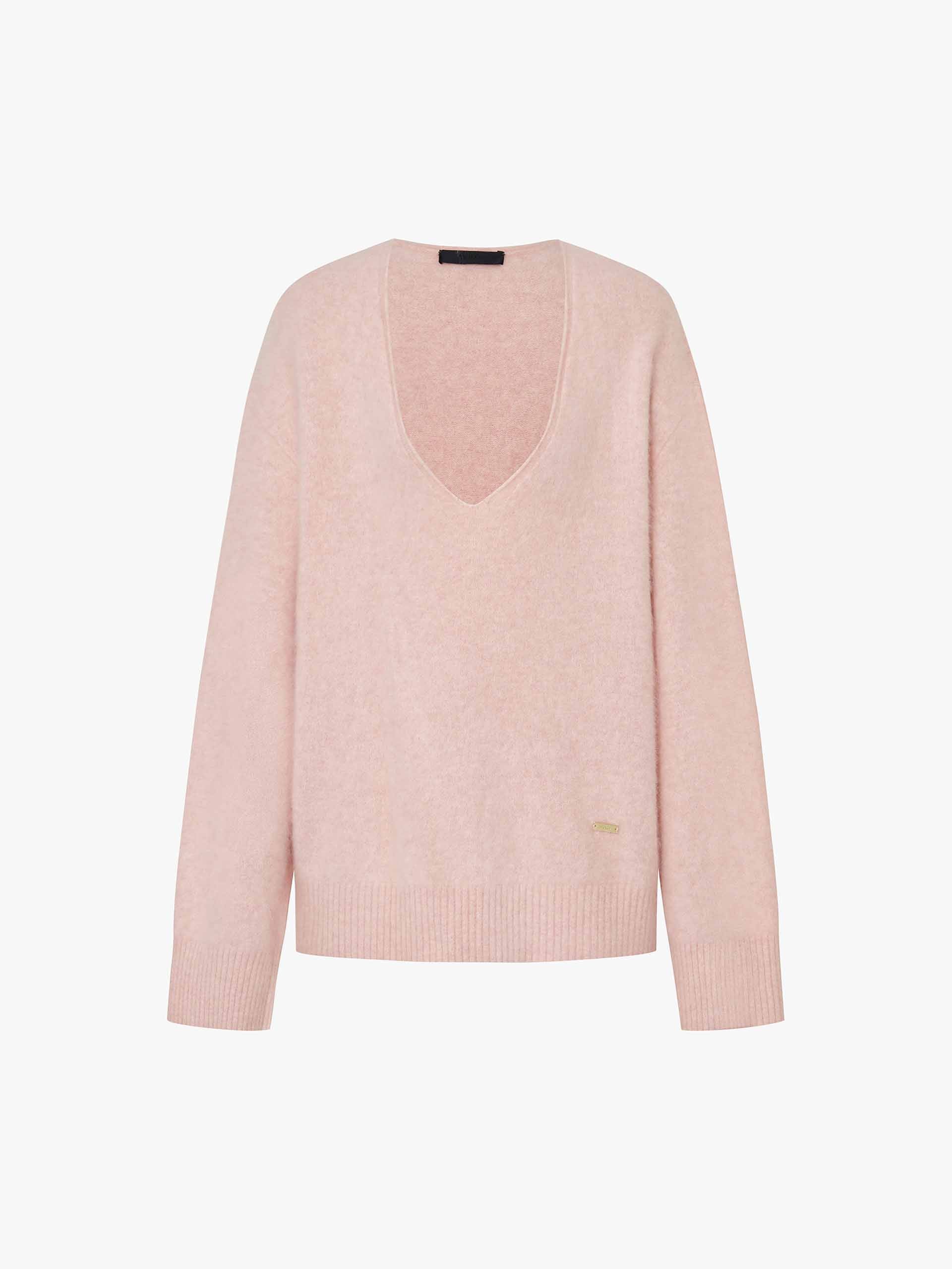 Deep V-neck Loose Sweater - Image 5