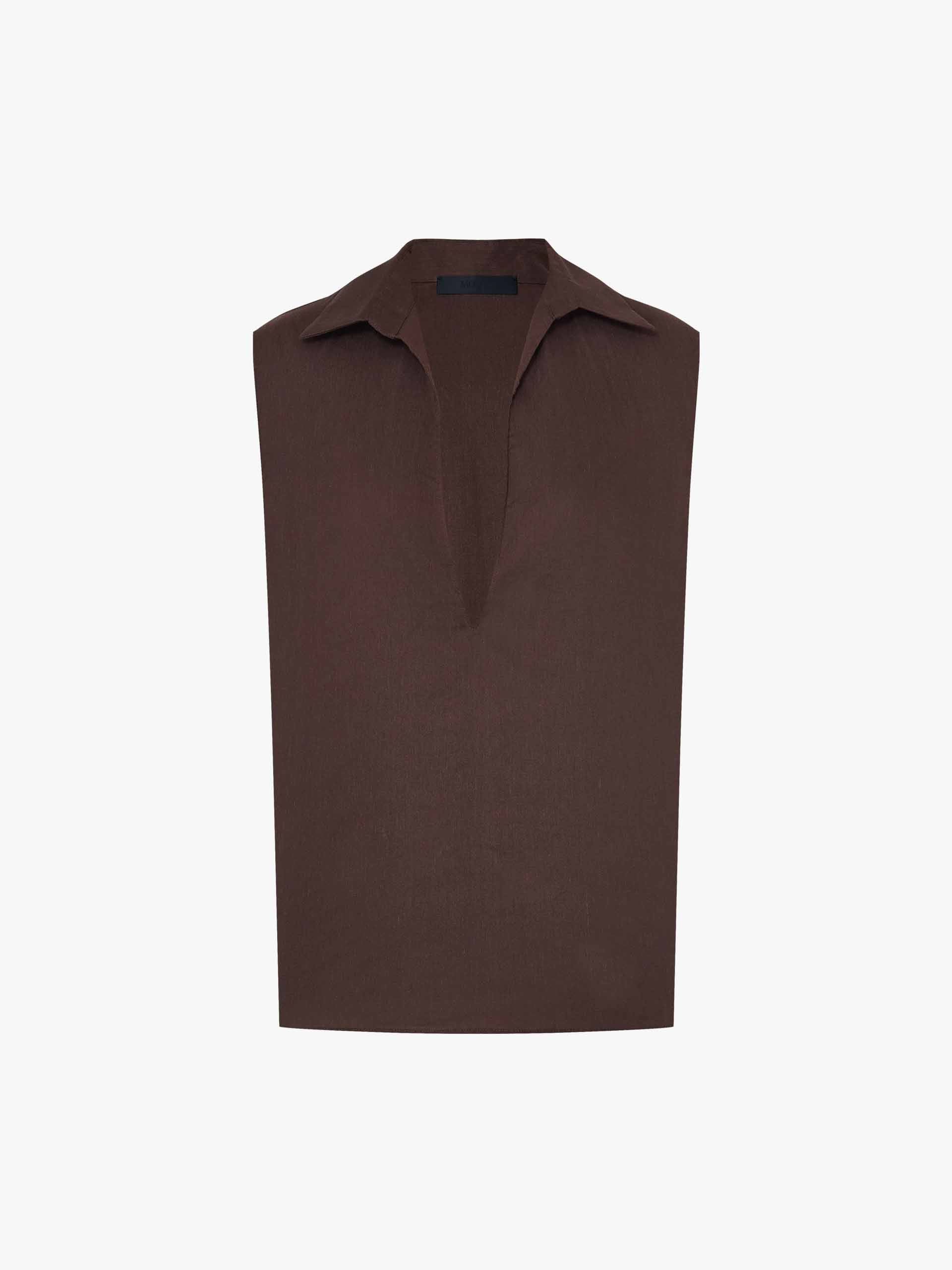 Deep V-neck Sleeveless Blouse - Image 5