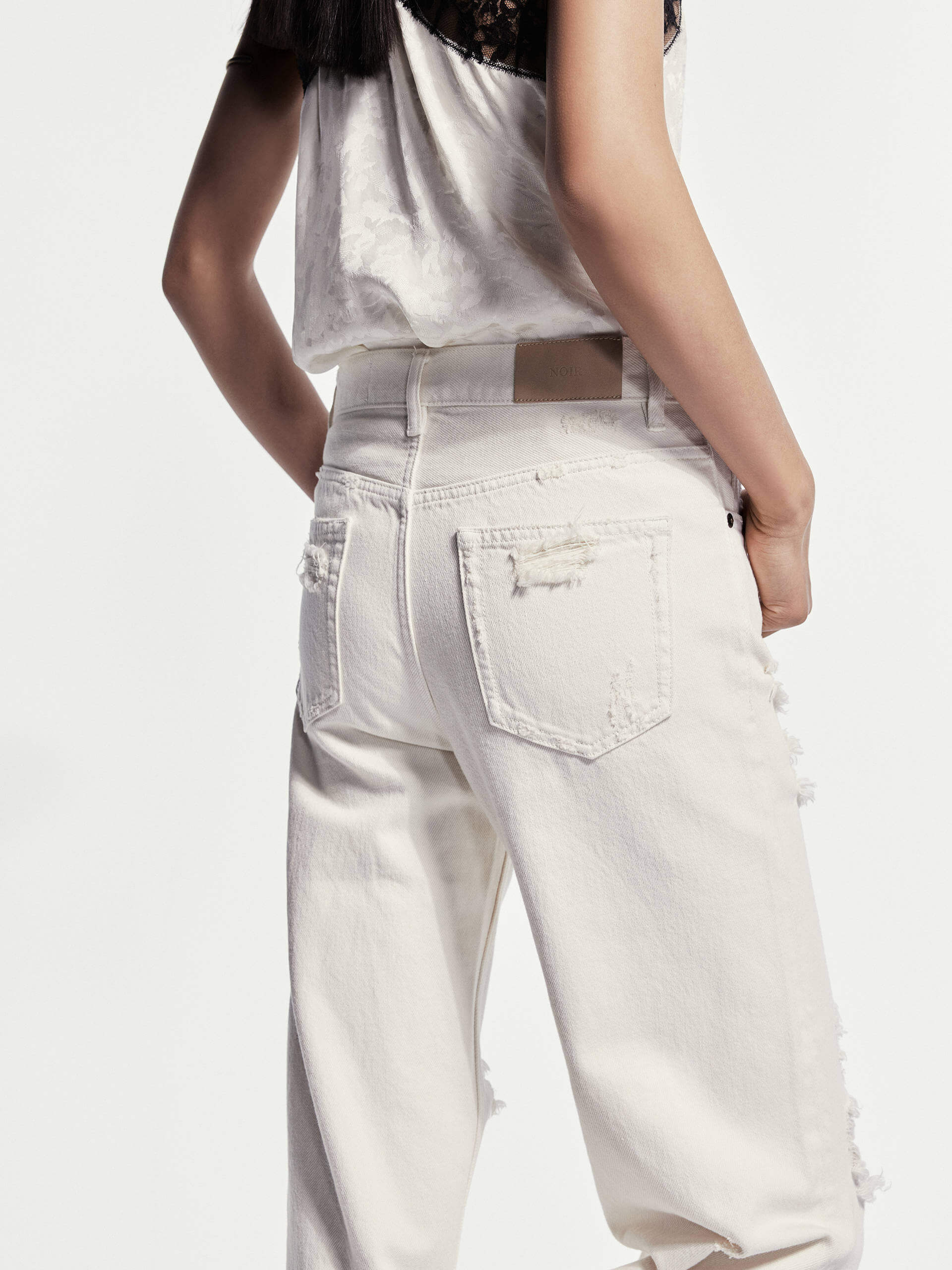 Destroyed Straight Leg Jeans - Image 7